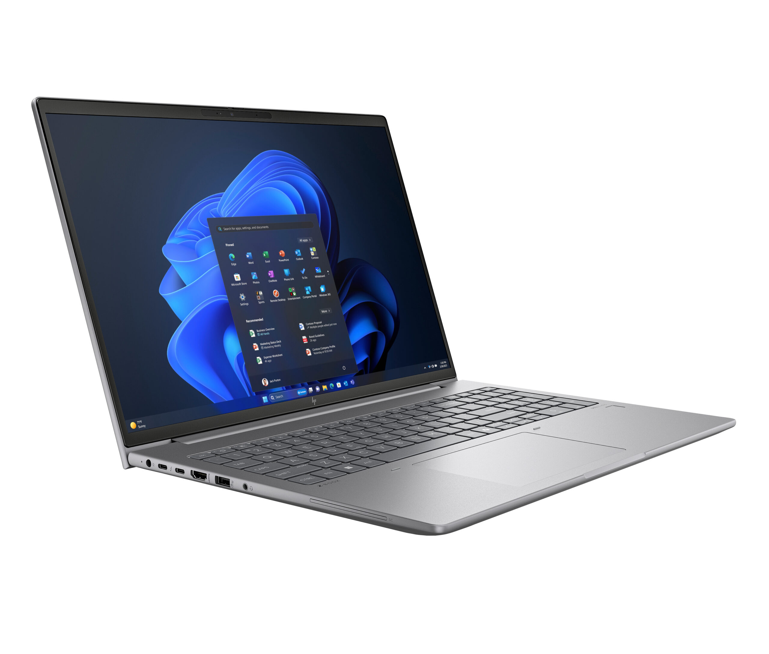 HP ZBook Power G11 A AMD Ryzen™ 9 8945HS Mobilna stacja robocza 40,6 cm (16") WQXGA 32 GB DDR5-SDRAM 1 TB SSD NVIDIA RTX 3000 Ada Wi-Fi 6E (802.11ax) Windows 11 Pro AI Workstation, AI PC Srebrny - obrazek 2