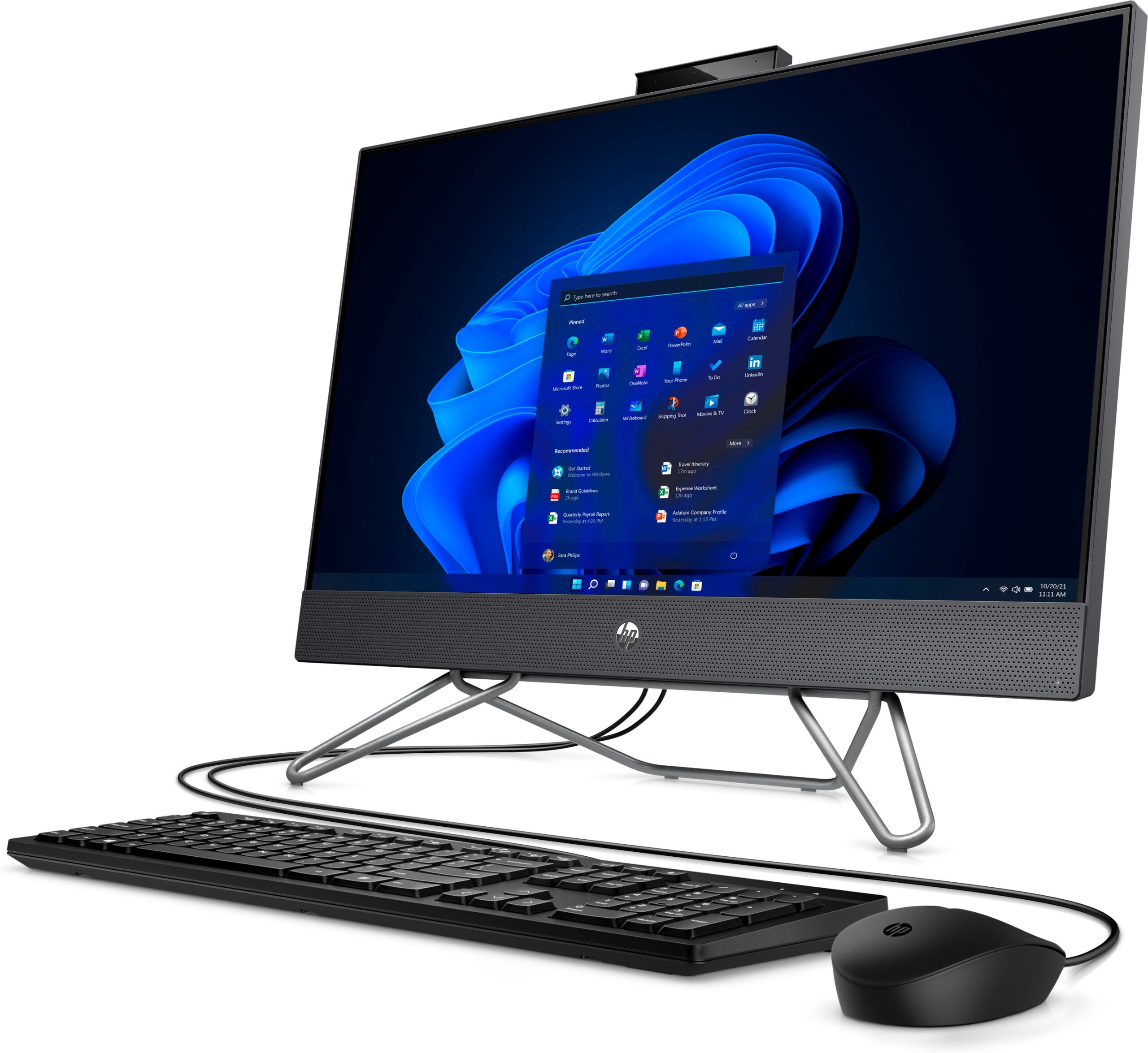 HP Pro 240 G9 Intel® Core™ i5 i5-1235U 60,5 cm (23.8") 1920 x 1080 px All-in-One PC 8 GB DDR4-SDRAM 256 GB SSD Windows 11 Pro Wi-Fi 6 (802.11ax) Srebrny - obrazek 2