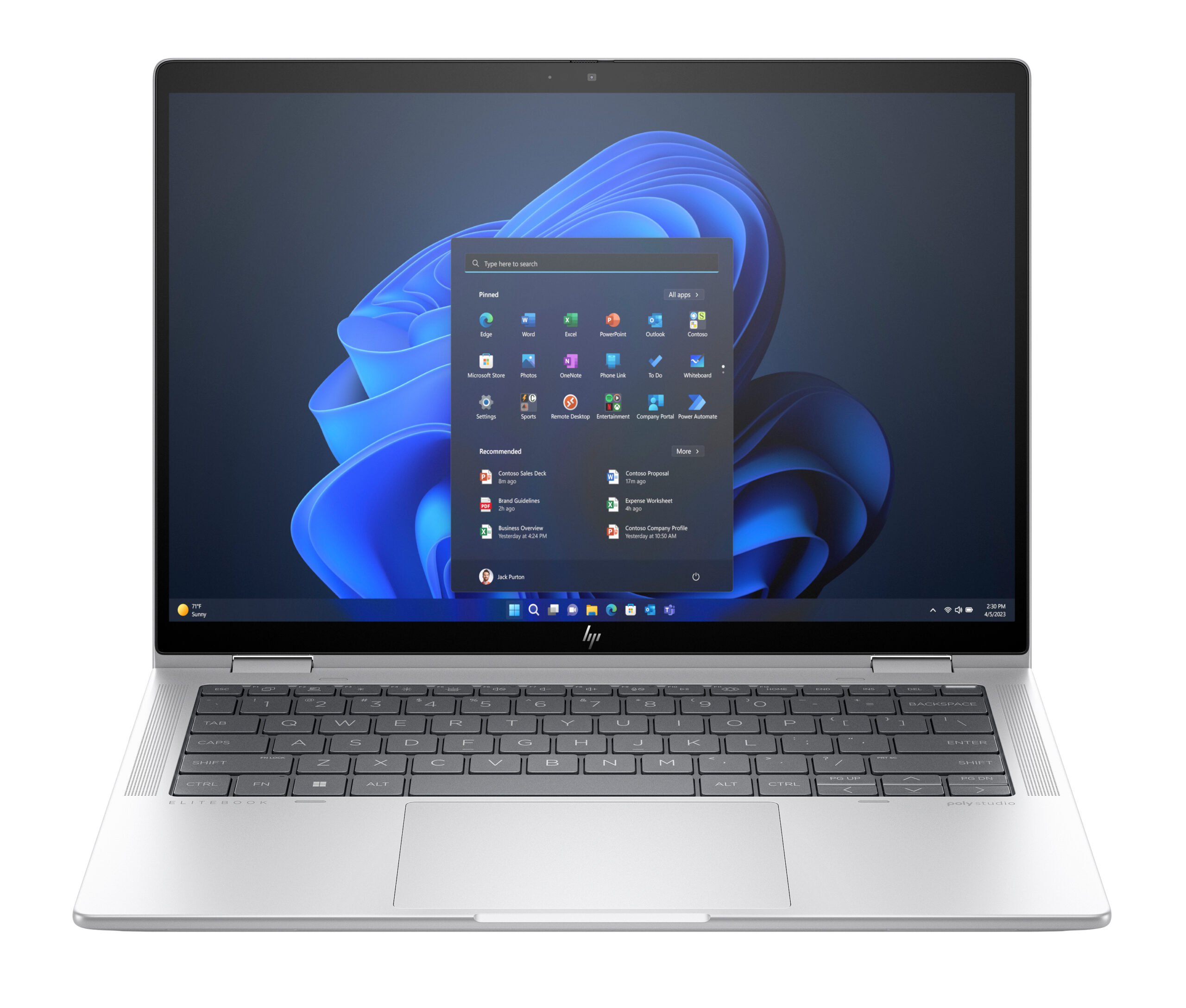 HP Elite x360 1040 G11 Intel Core Ultra 7 155H Hybryda (2w1) 35,6 cm (14") Ekran dotykowy WUXGA 16 GB LPDDR5x-SDRAM 512 GB SSD Wi-Fi 6E (802.11ax) Windows 11 Pro AI PC Srebrny