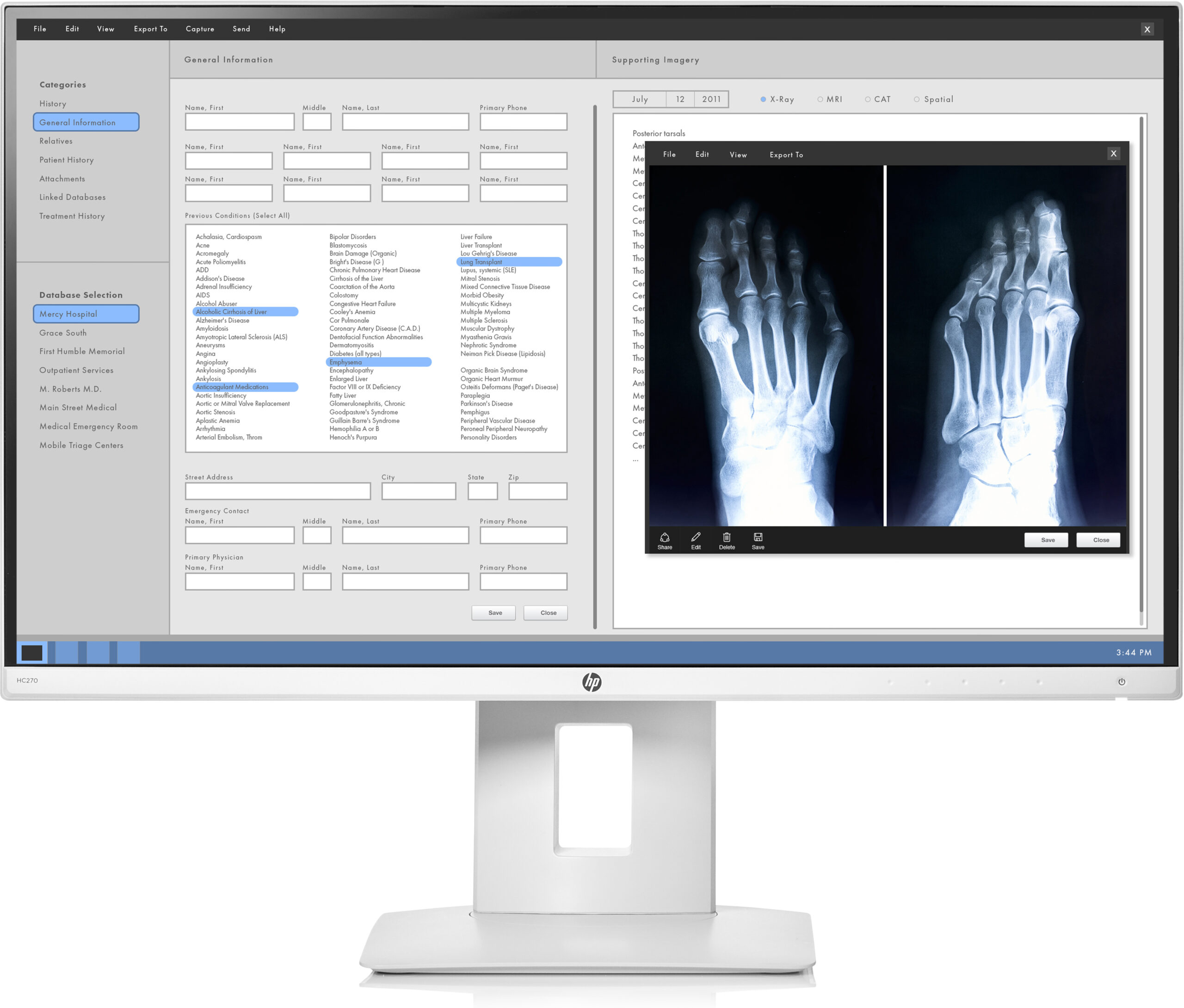 HP HC270 Healthcare Edition monitor komputerowy 68,6 cm (27") 2560 x 1440 px Quad HD LED Biały - obrazek 2