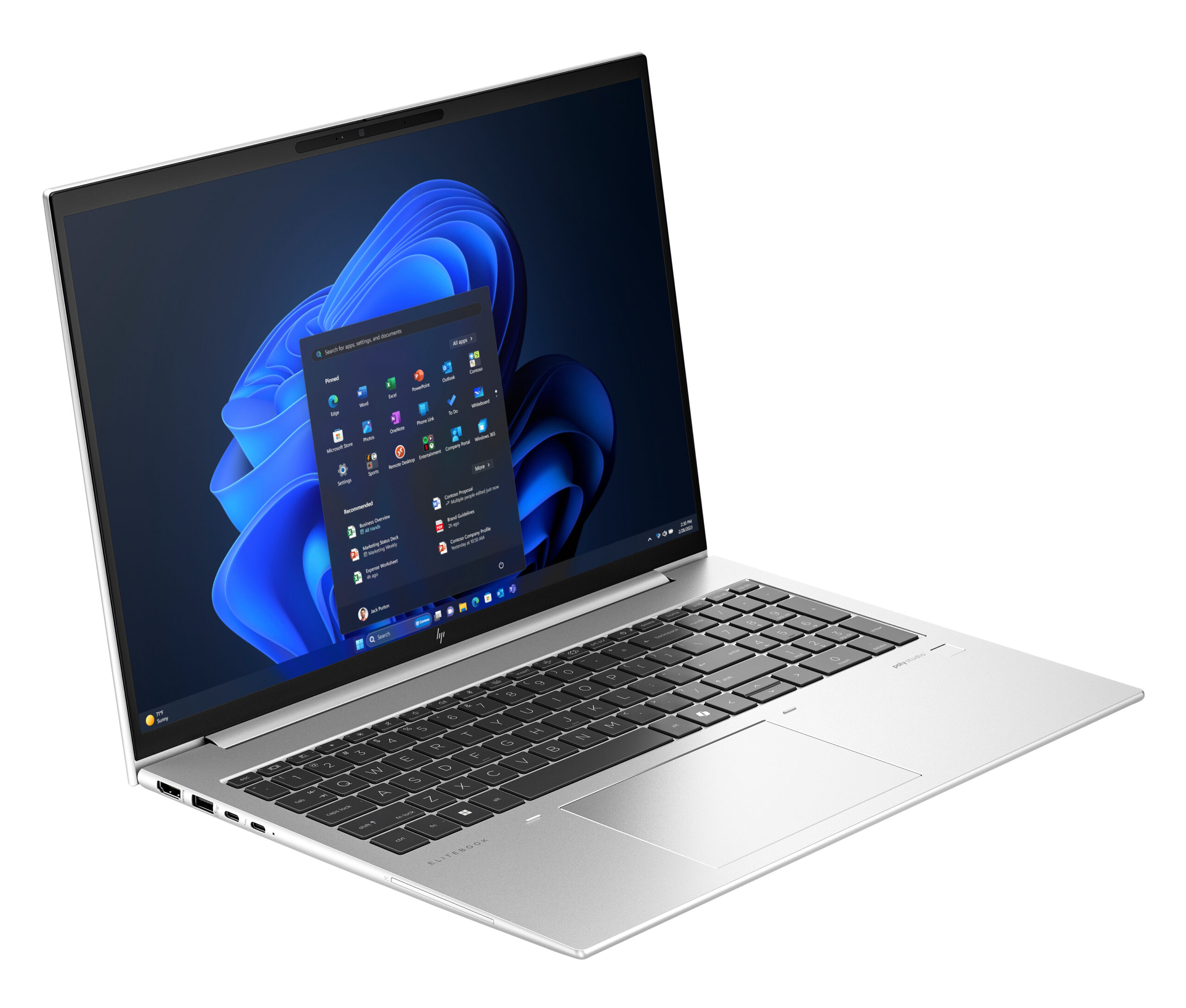 HP EliteBook 860 G11 Intel Core Ultra 5 125U Laptop 40,6 cm (16") WUXGA 16 GB DDR5-SDRAM 512 GB SSD Wi-Fi 6E (802.11ax) Windows 11 Pro AI PC Srebrny - obrazek 2