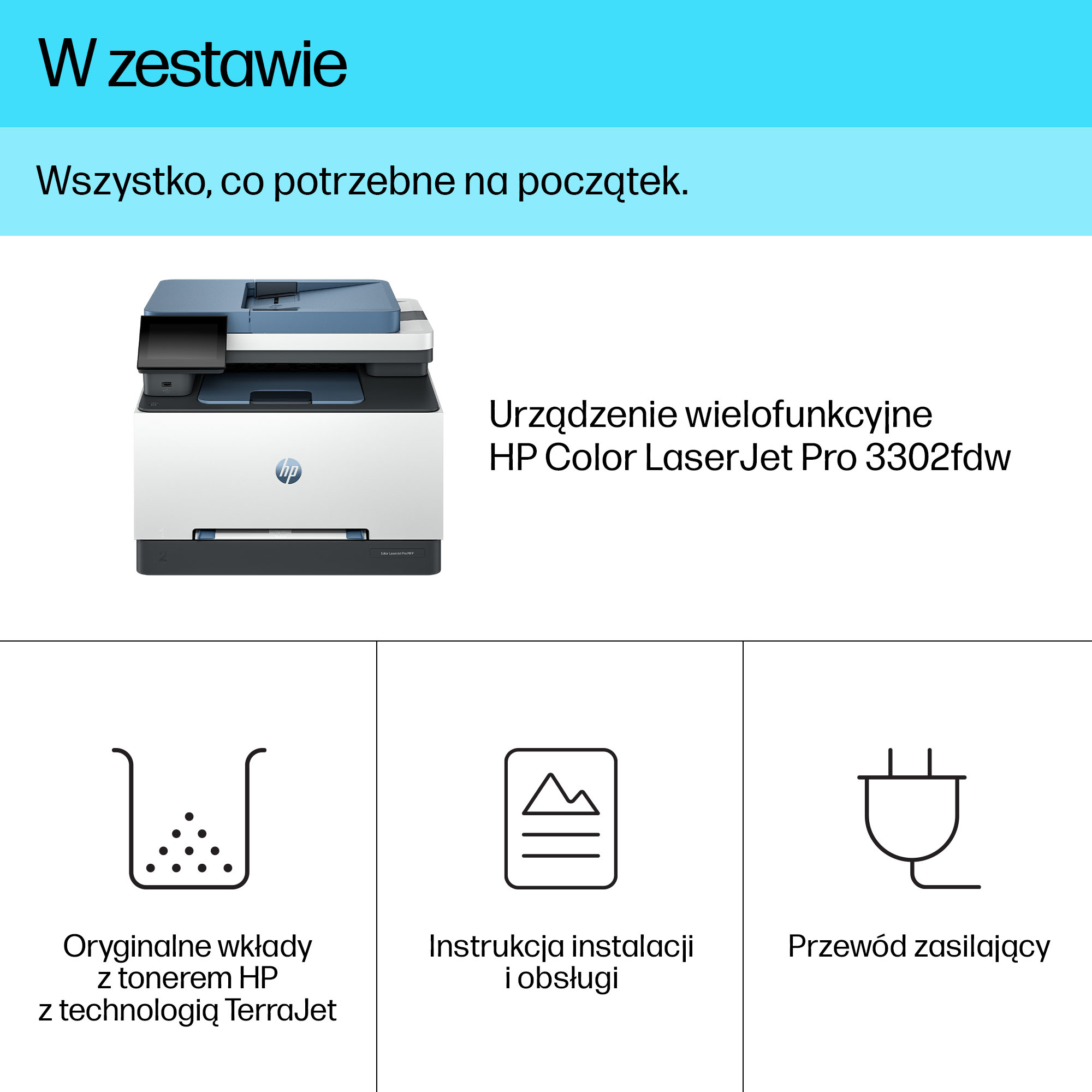 HP LaserJet Pro 3302fdw Bezprzewodowe Multifunction W kolorze Drukarka, Kopiarka, skaner; Druk dwustronny - obrazek 4