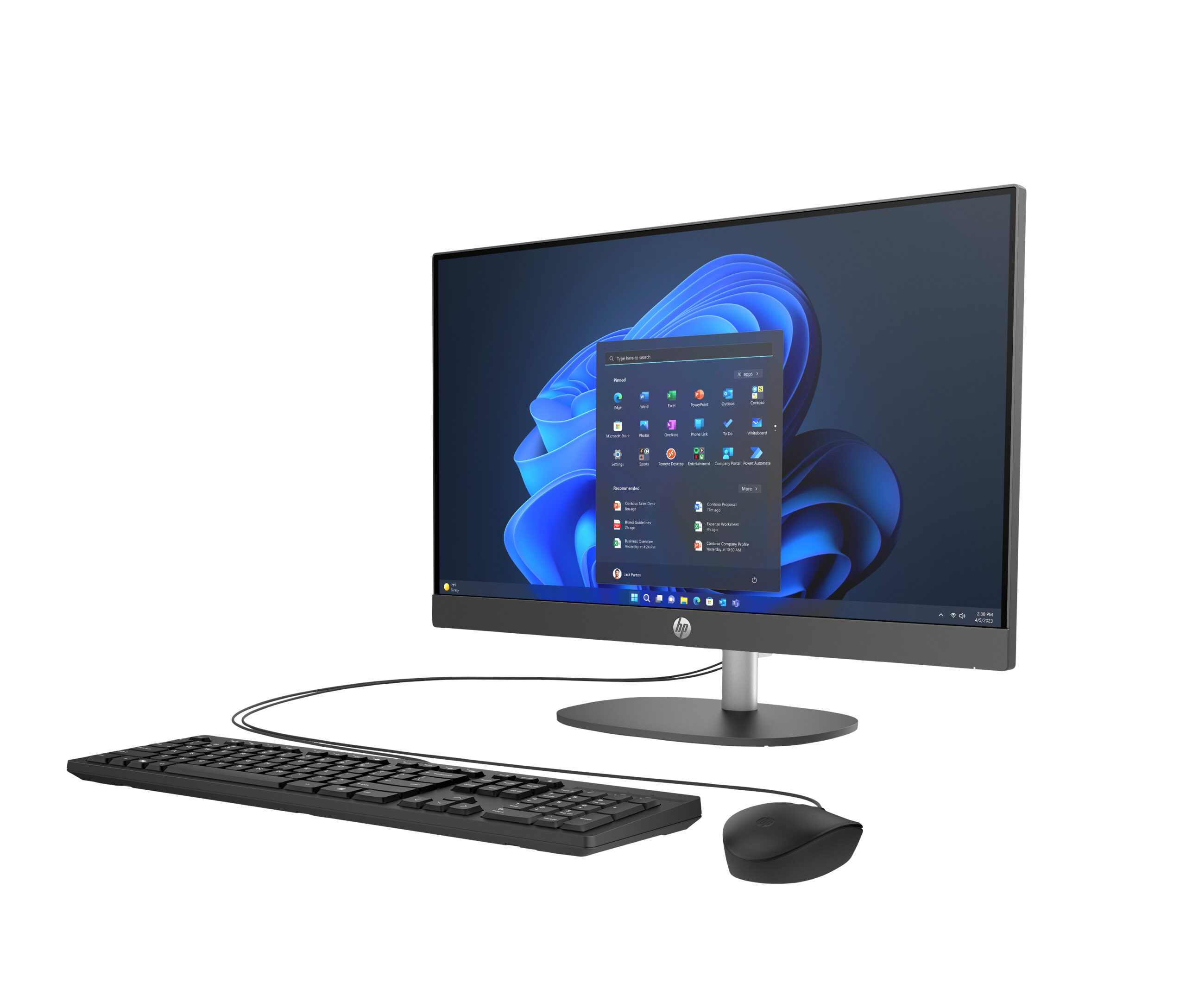 HP ProOne 245 G10 AMD Ryzen™ 5 7520U 60,5 cm (23.8") 1920 x 1080 px All-in-One PC 16 GB LPDDR5-SDRAM 512 GB SSD Windows 11 Pro Wi-Fi 6 (802.11ax) Czarny - obrazek 4