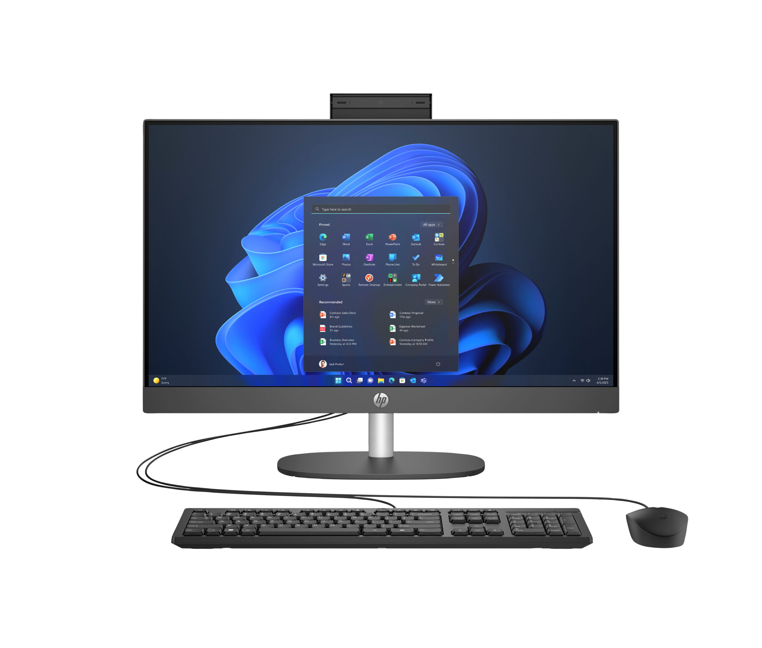 HP ProOne 245 G10 AMD Ryzen™ 5 7520U 60,5 cm (23.8") 1920 x 1080 px All-in-One PC 16 GB LPDDR5-SDRAM 512 GB SSD Windows 11 Pro Wi-Fi 6 (802.11ax) Czarny