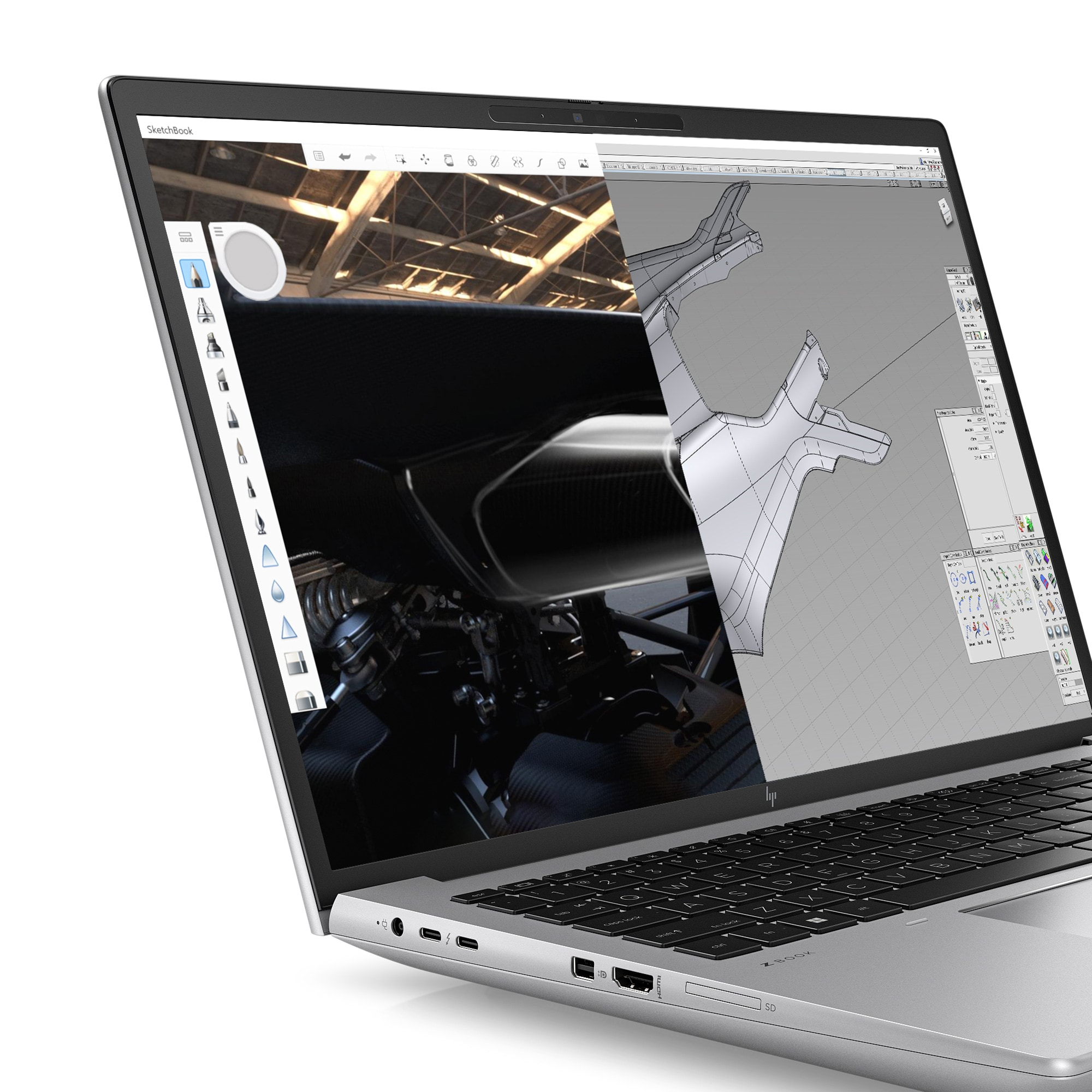 HP ZBook Fury G10 Intel® Core™ i7 i7-13850HX Mobilna stacja robocza 40,6 cm (16") WUXGA 32 GB DDR5-SDRAM 1 TB SSD NVIDIA RTX 3500 Ada Wi-Fi 6E (802.11ax) Windows 11 Pro Srebrny - obrazek 5