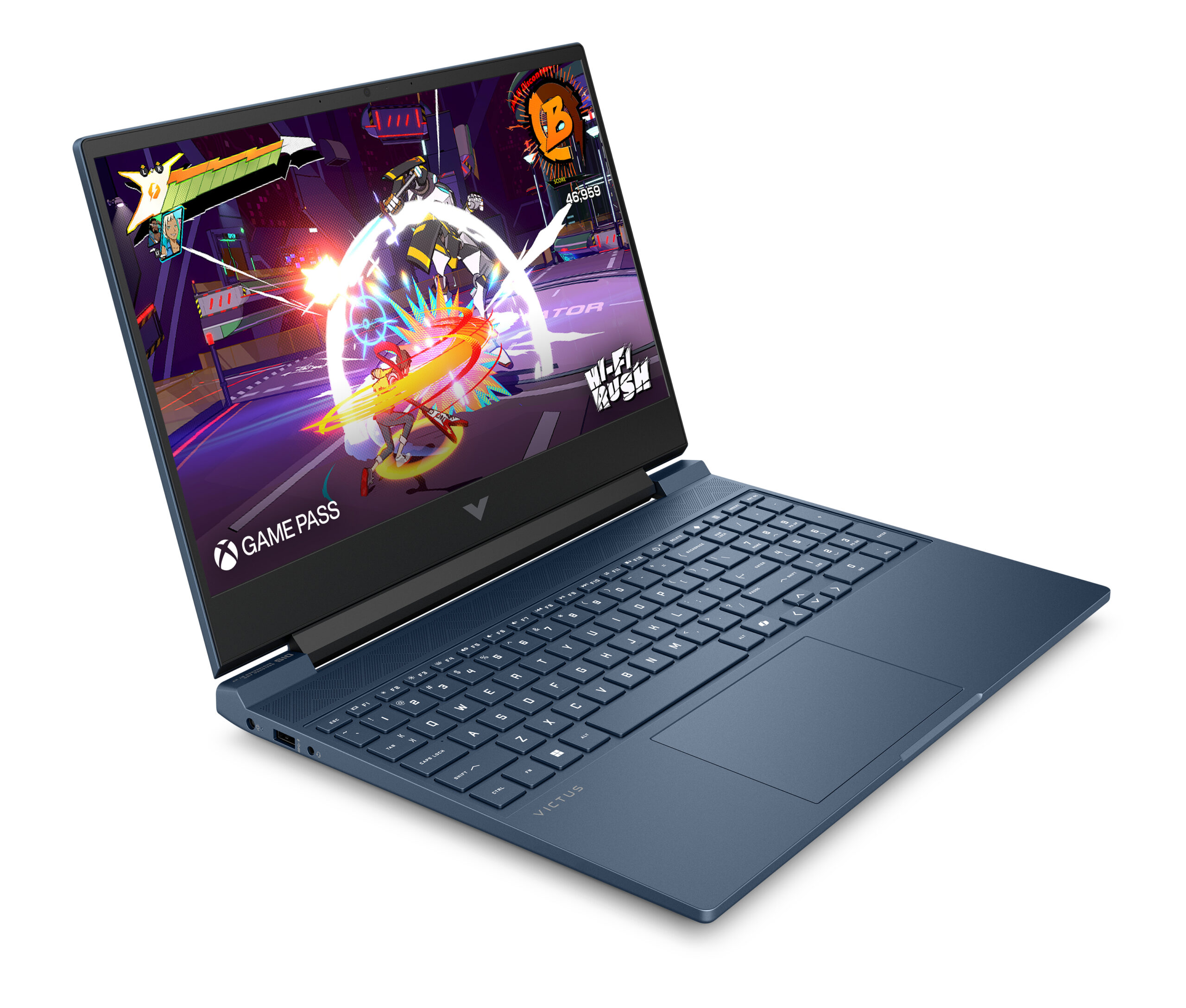 HP Victus Gaming 15-fb3039nw AMD Ryzen™ 7 7445H Laptop 39,6 cm (15.6") Full HD 16 GB DDR5-SDRAM 512 GB SSD NVIDIA GeForce RTX 3050 Wi-Fi 6 (802.11ax) Free DOS Niebieski - obrazek 2