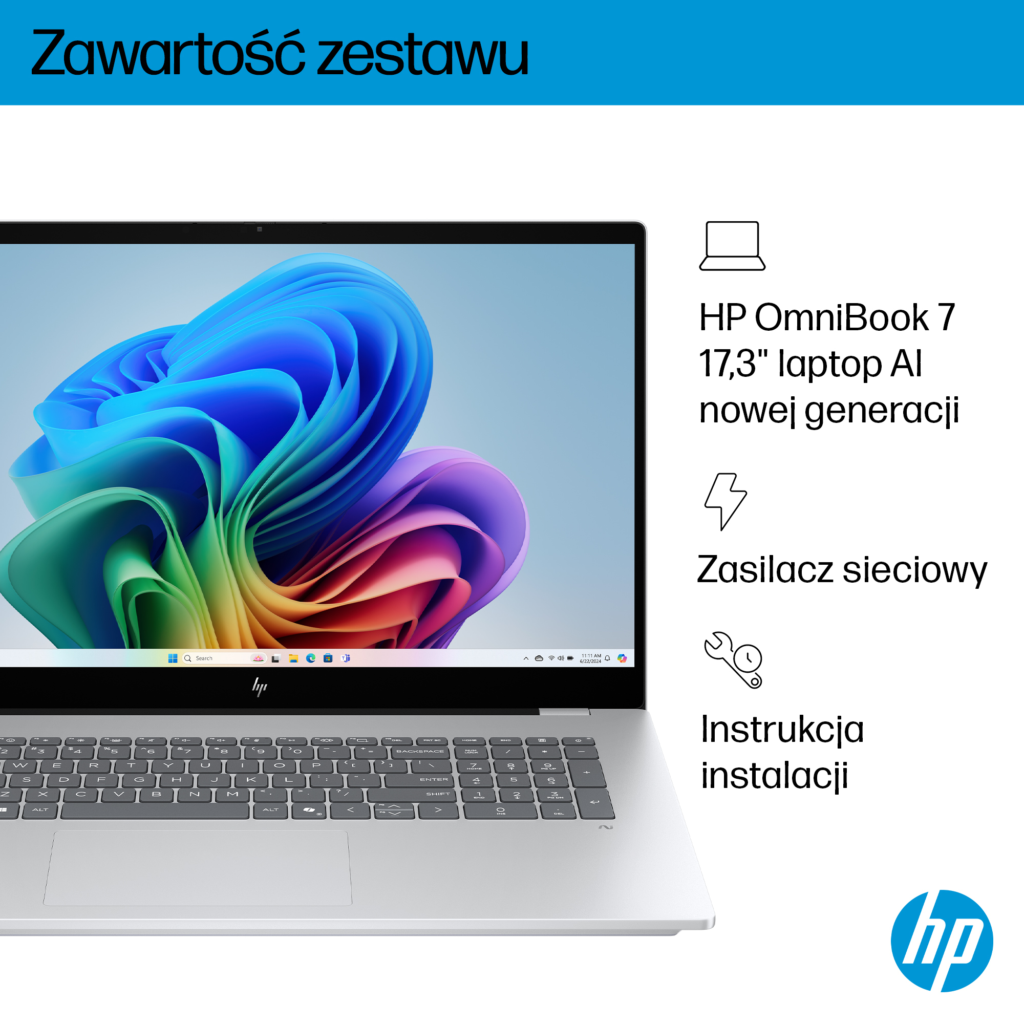 HP OmniBook 7 17-dc0219nw Ultra 5 226V 17.3"FHD Touch - obrazek 5
