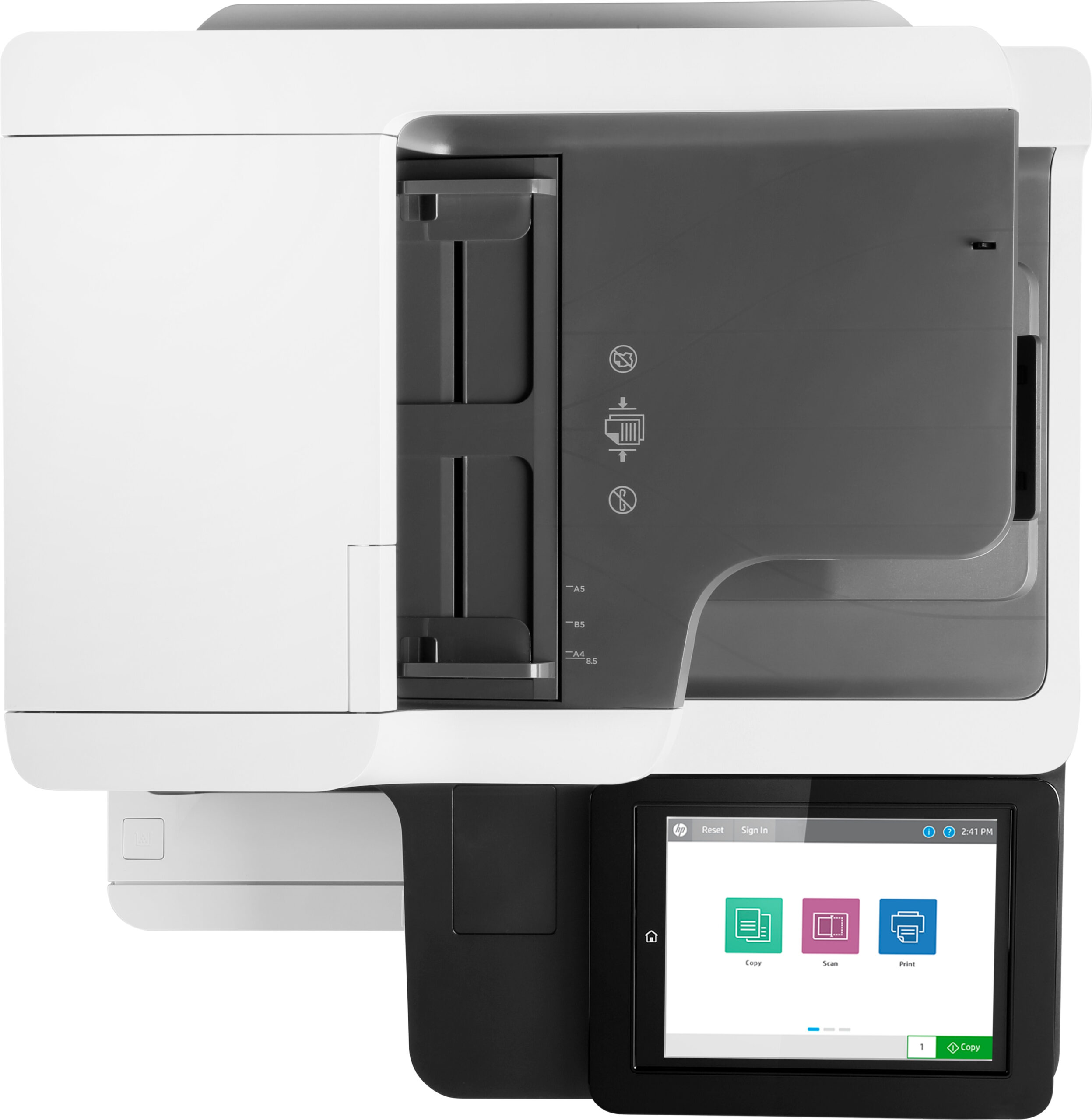 HP LaserJet Enterprise Urządzenie wielofunkcyjne M631dn, Czerń i biel, Drukarka do Firma, Drukowanie, kopiowanie, skanowanie, Sieć bezprzewodowa; Automatyczny podajnik dokumentów; Skanowanie do pliku PDF; Gniazdo kart pamięci - obrazek 4