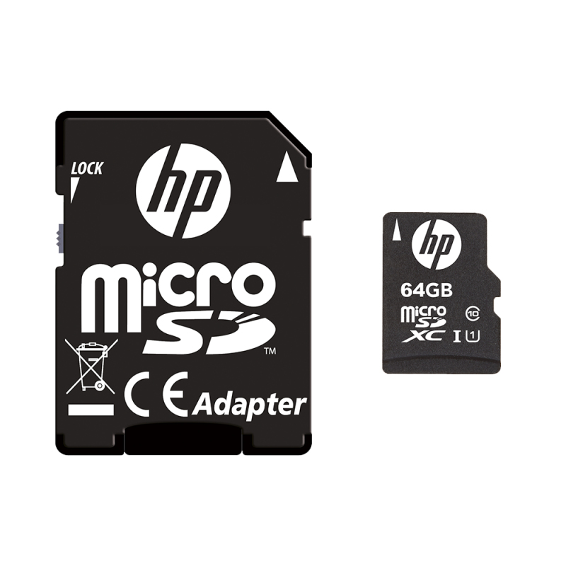 HP 64GB mi210 Class 10 U1 microSDXC Flash Memory Card - obrazek 3