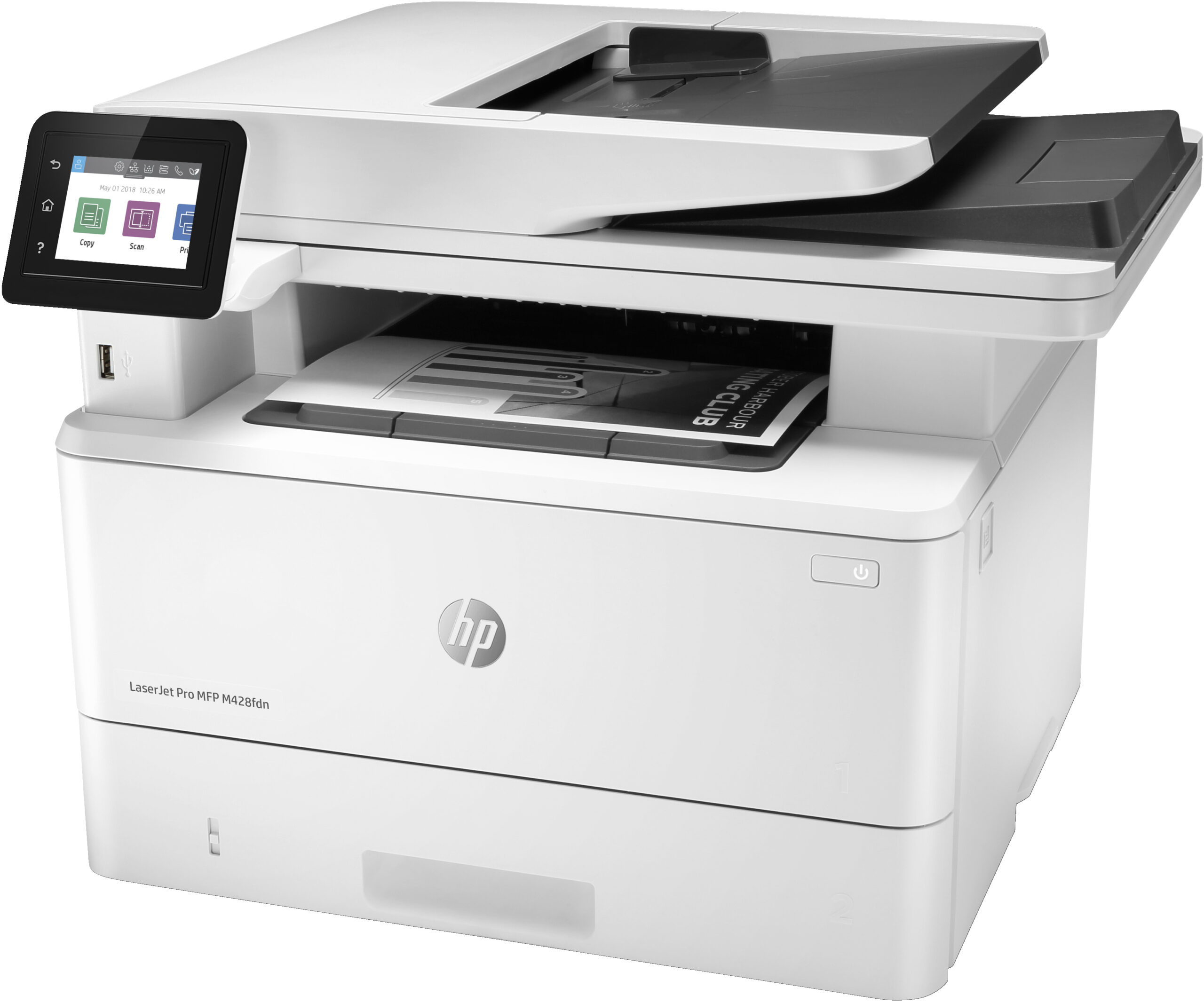 HP LaserJet Pro Urządzenie wielofunkcyjne M428fdn, Czerń i biel, Drukarka do Firma, Drukowanie, kopiowanie, skanowanie, faksowanie, poczta elektroniczna, Skanowanie do wiadomości e-mail; Skanowanie dwustronne - obrazek 2