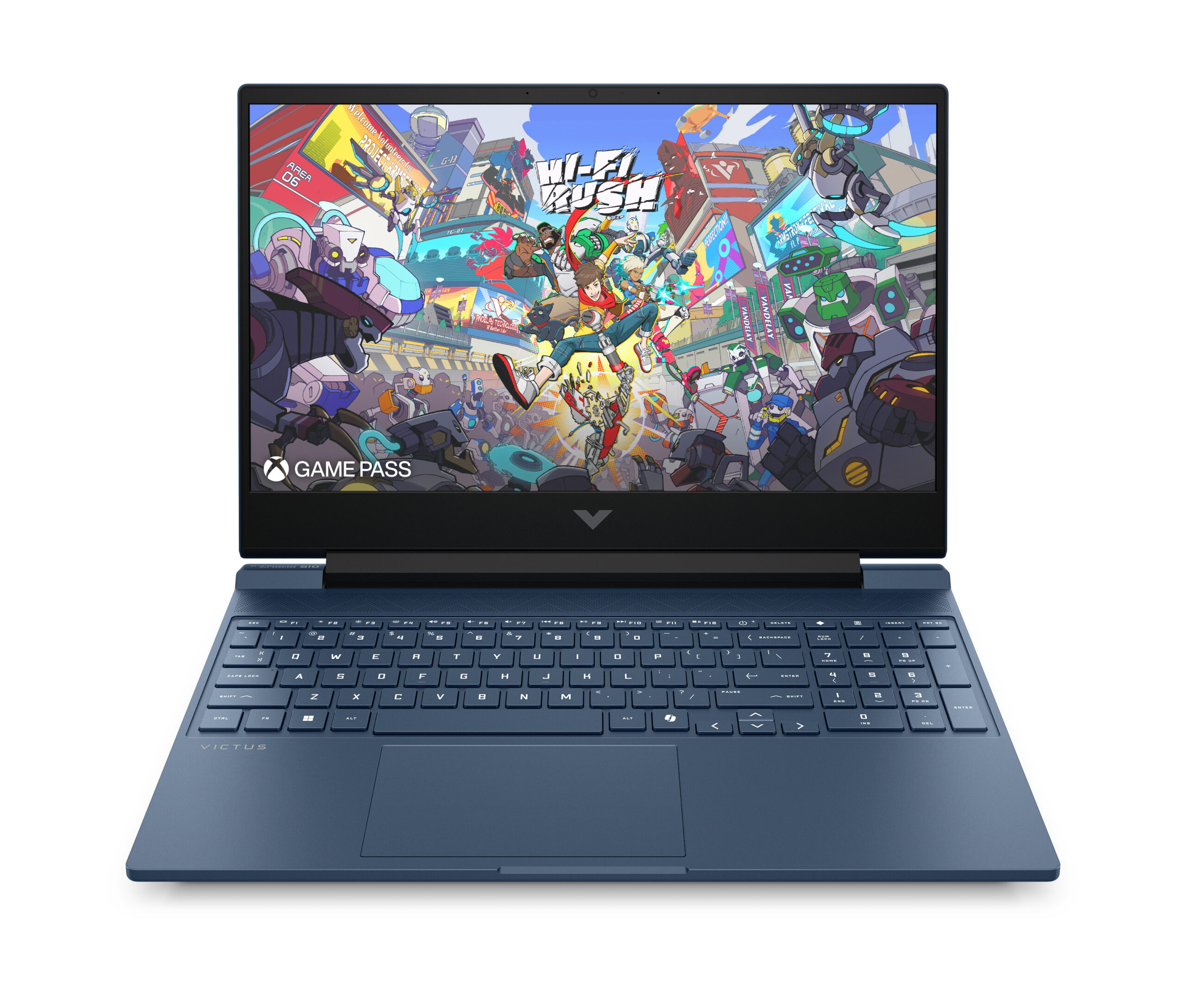 HP Victus Gaming 15-fb3039nw AMD Ryzen™ 7 7445H Laptop 39,6 cm (15.6") Full HD 16 GB DDR5-SDRAM 512 GB SSD NVIDIA GeForce RTX 3050 Wi-Fi 6 (802.11ax) Free DOS Niebieski