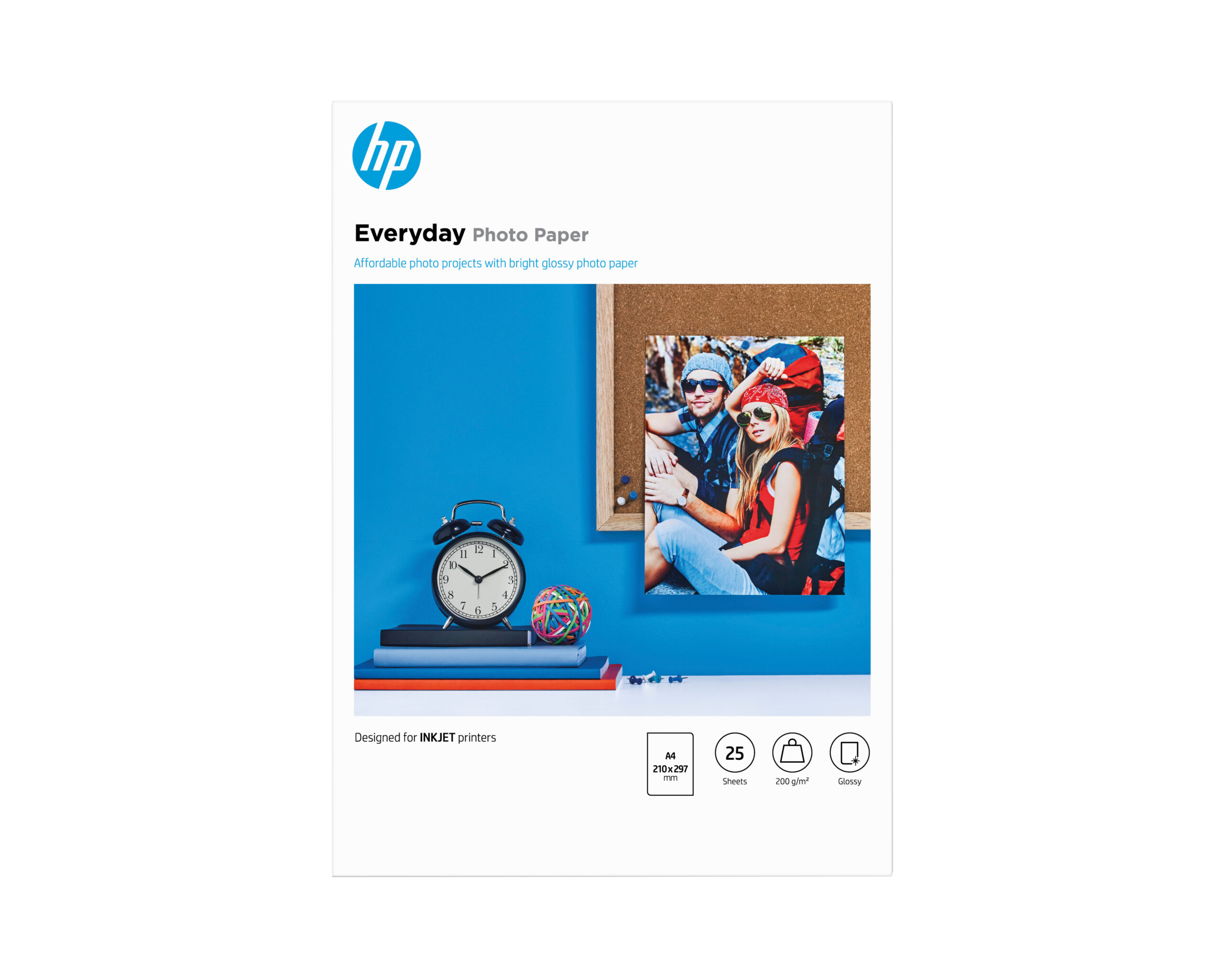 HP Papier fotograficzny Everyday, błyszczący – 25 arkuszy/A4/210 x 297 mm