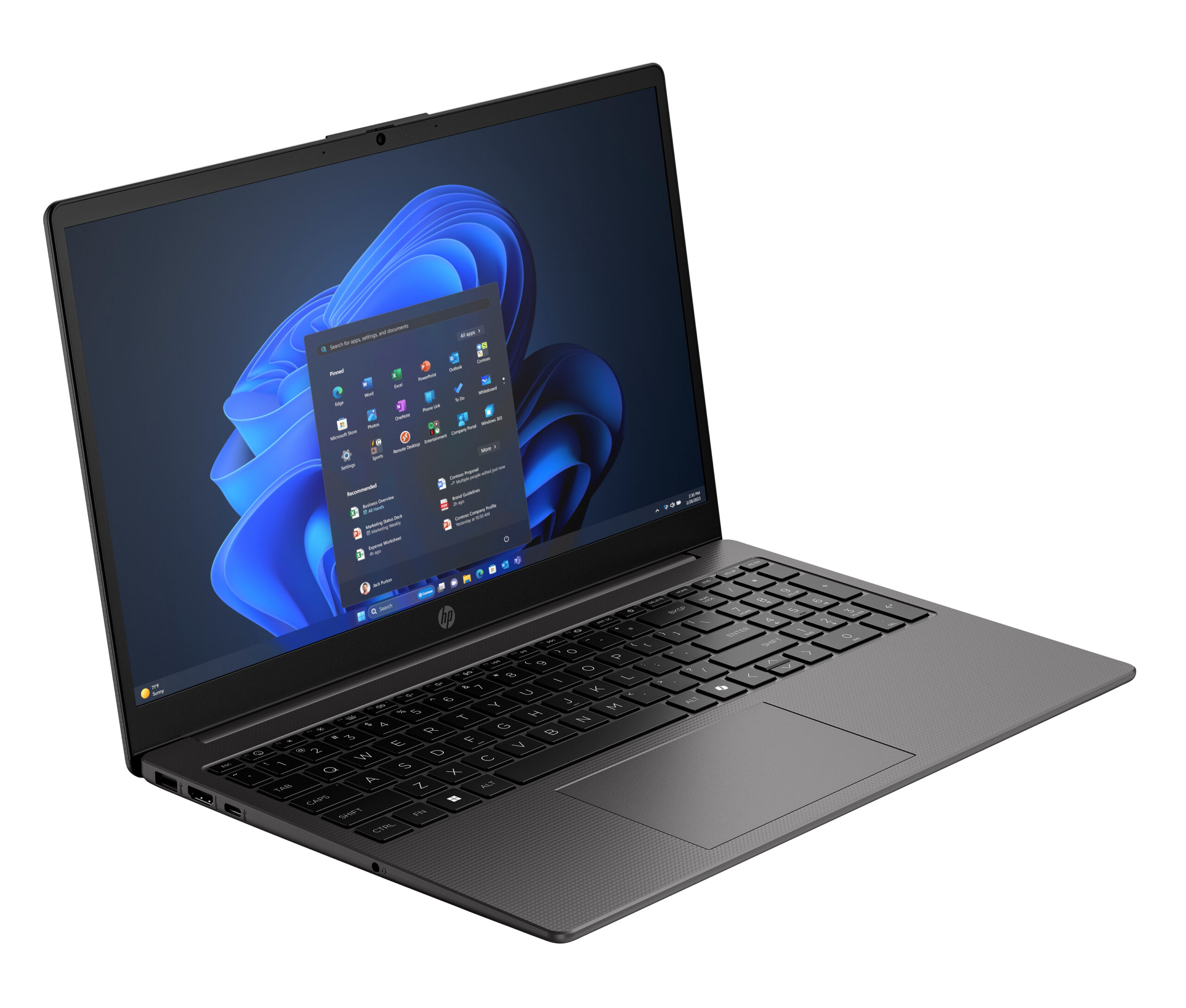 HP 255R 15.6 inch G10 Notebook PC AMD Ryzen™ 7 7735U Laptop 39,6 cm (15.6") Full HD 16 GB DDR5-SDRAM 512 GB SSD Wi-Fi 6 (802.11ax) Windows 11 Pro Czarny - obrazek 2