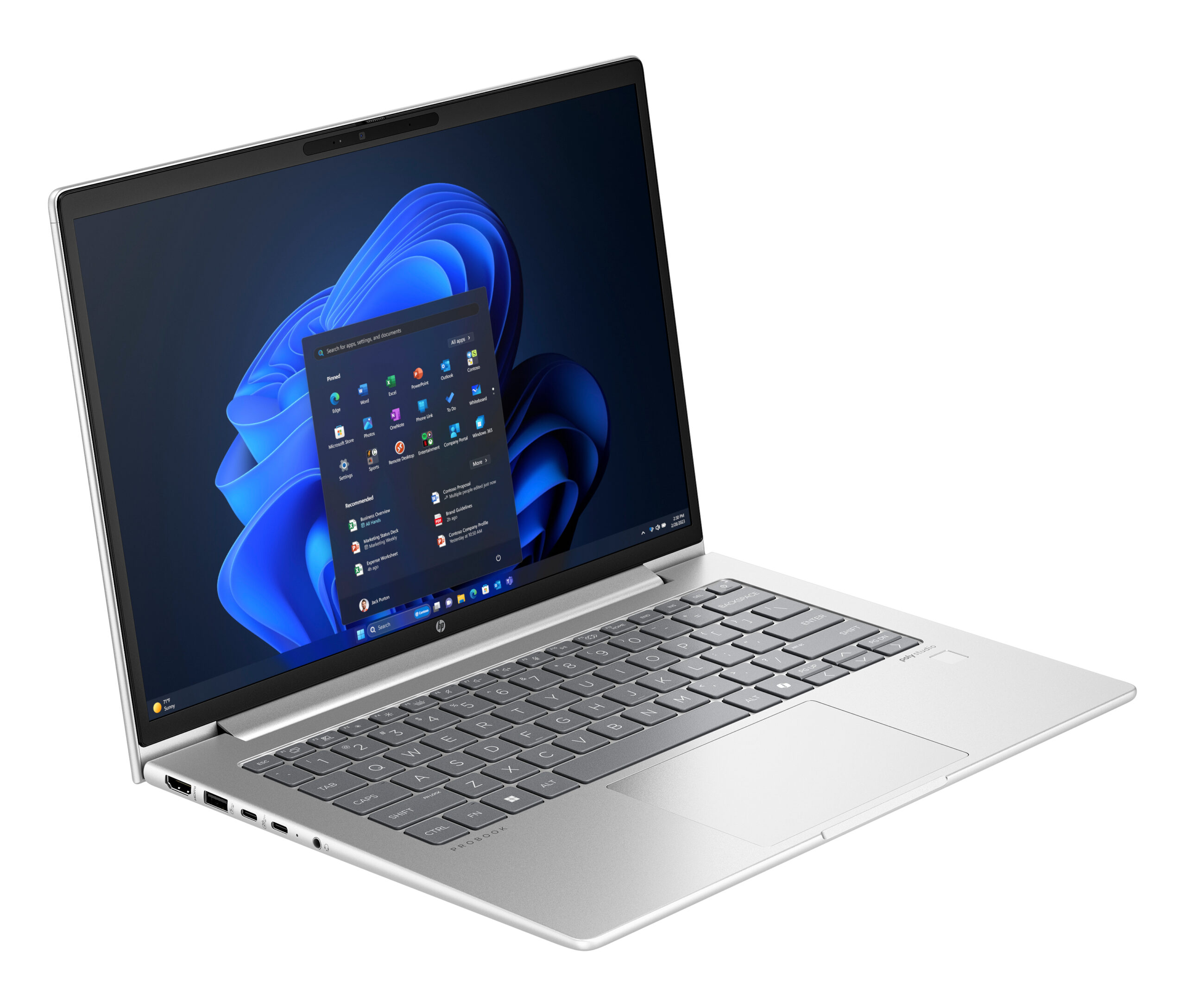 HP ProBook 440 G11 Intel Core Ultra 5 125U Laptop 35,6 cm (14") WUXGA 16 GB DDR5-SDRAM 512 GB SSD Wi-Fi 6E (802.11ax) Windows 11 Pro AI PC Srebrny - obrazek 2