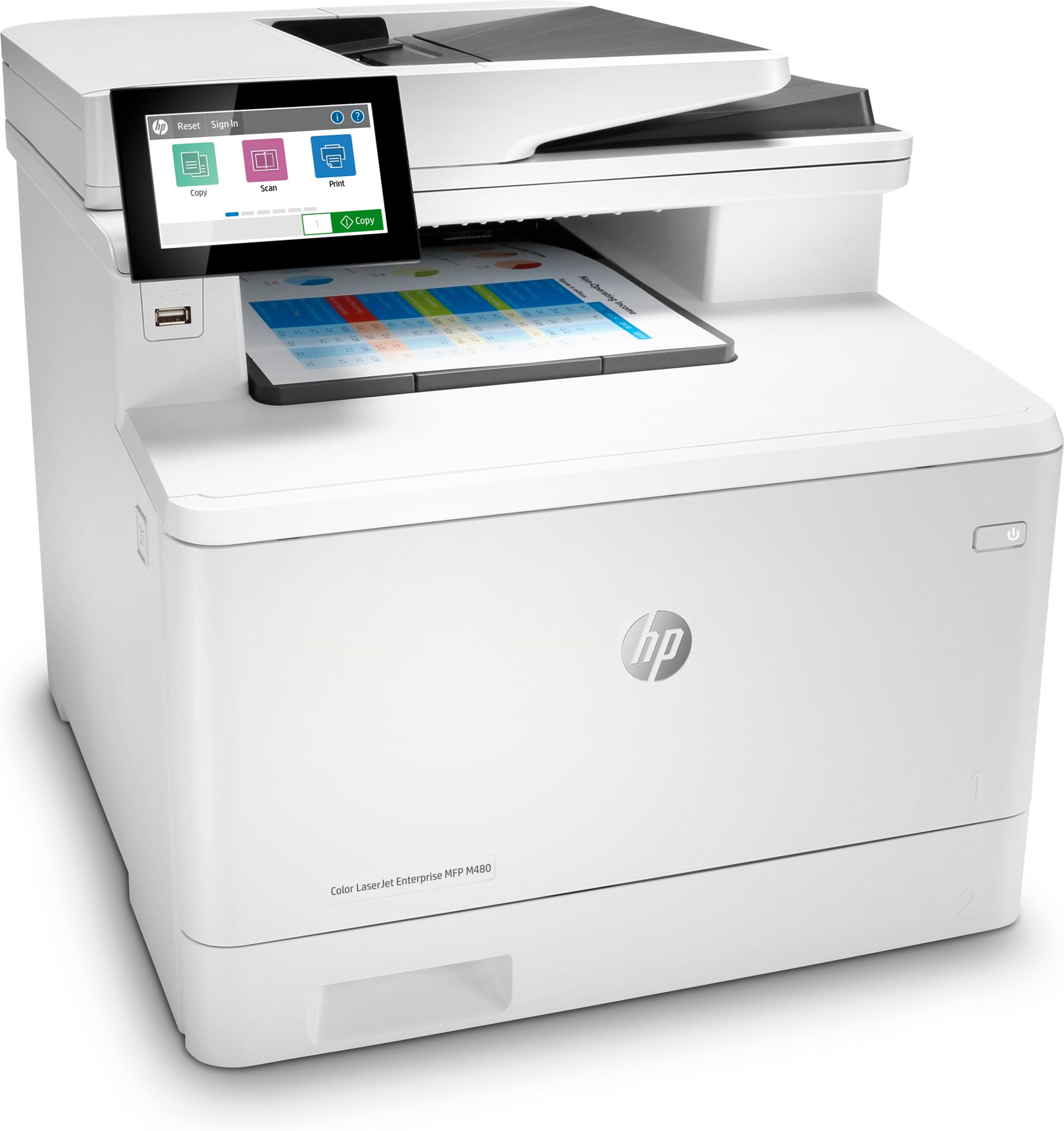 HP Color LaserJet Enterprise Urządzenie wielofunkcyjne M480f - obrazek 3
