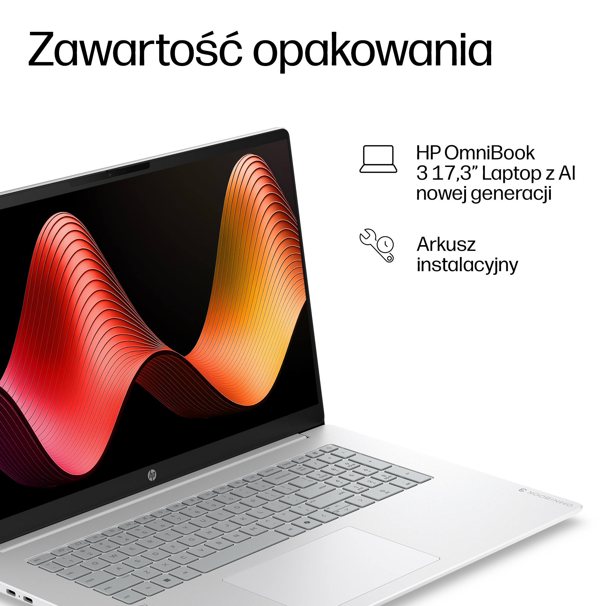 HP OmniBook 3 Laptop Next Gen AI 17-dm0001nwx Copilot+ PC AMD Ryzen AI 7 445 43,9 cm (17.3") Full HD 16 GB DDR5-SDRAM 512 GB SSD Wi-Fi 7 (802.11be) Windows 11 Pro Szary, Srebrny - obrazek 4