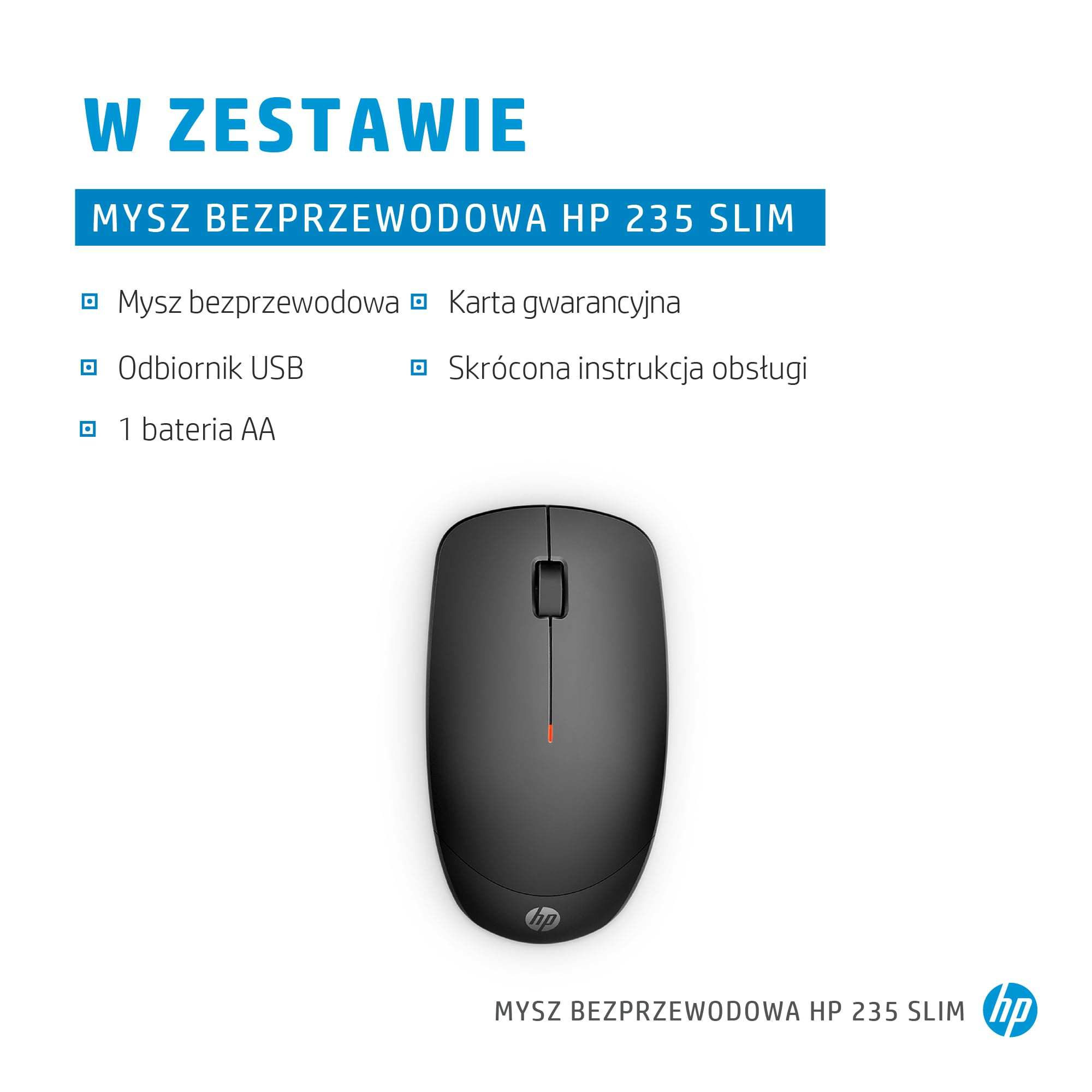 HP 235 Slim Wireless Mouse Kenting Plus (4E407UT#AC3) - obrazek 3