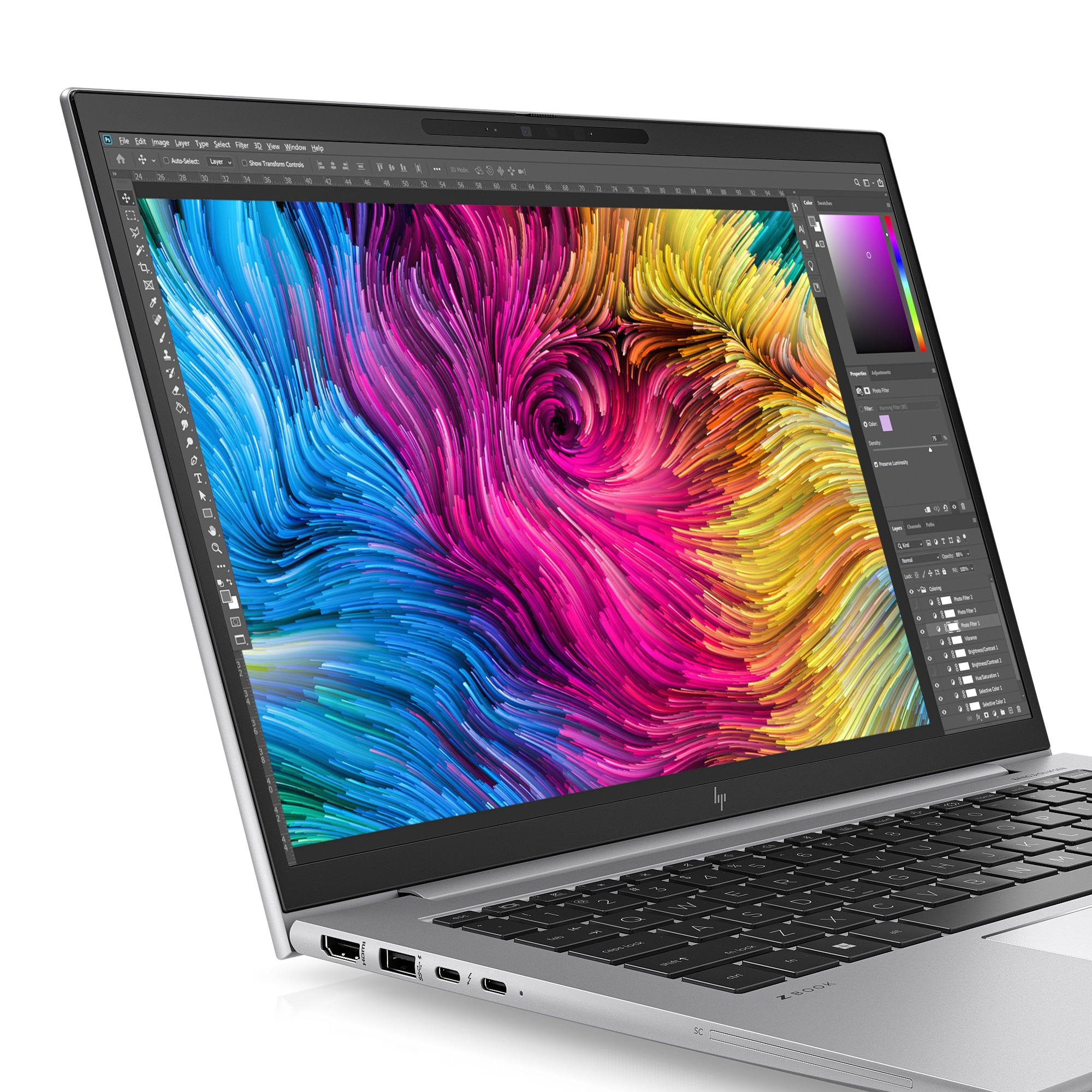 HP ZBook Firefly G10 Intel® Core™ i7 i7-1365U Mobilna stacja robocza 35,6 cm (14") WUXGA 32 GB DDR5-SDRAM 1 TB SSD NVIDIA RTX A500 Wi-Fi 6E (802.11ax) Windows 11 Pro Srebrny - obrazek 3