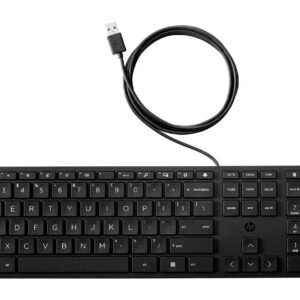Klawiatura HP 320K Wired Keyboard (9SR37AA#AKD) - Czarna, USB