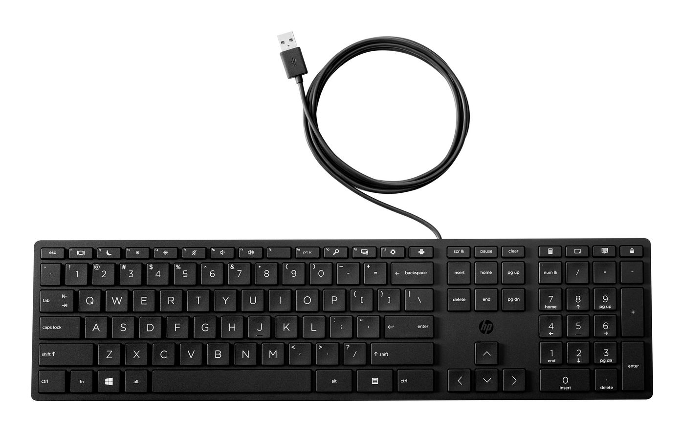 Klawiatura HP 320K Wired Keyboard (9SR37AA#AKD) - Czarna, USB