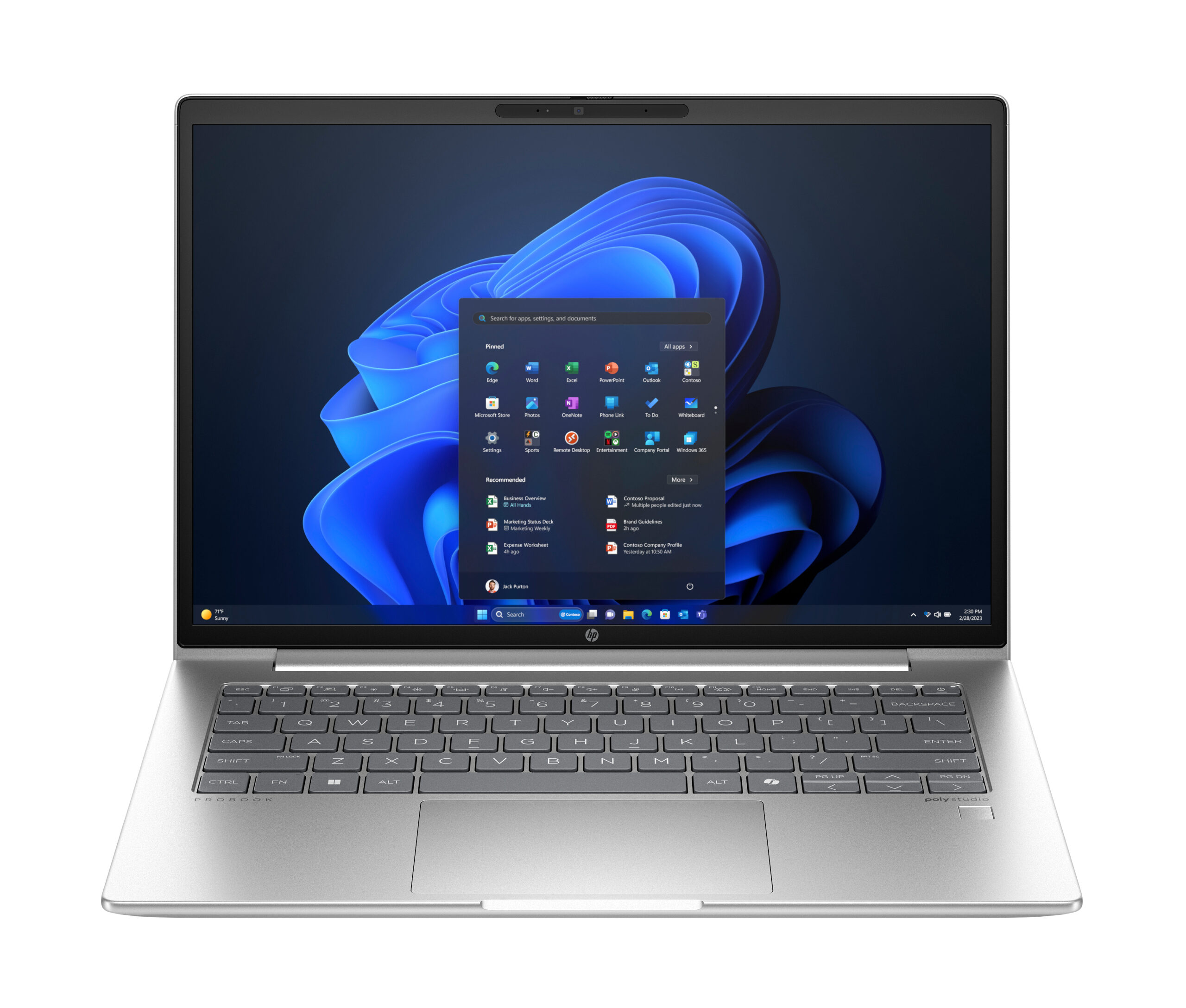 HP ProBook 440 G11 Intel Core Ultra 5 125H Laptop 35,6 cm (14") WUXGA 16 GB DDR5-SDRAM 512 GB SSD Wi-Fi 6E (802.11ax) Windows 11 Pro AI PC Srebrny
