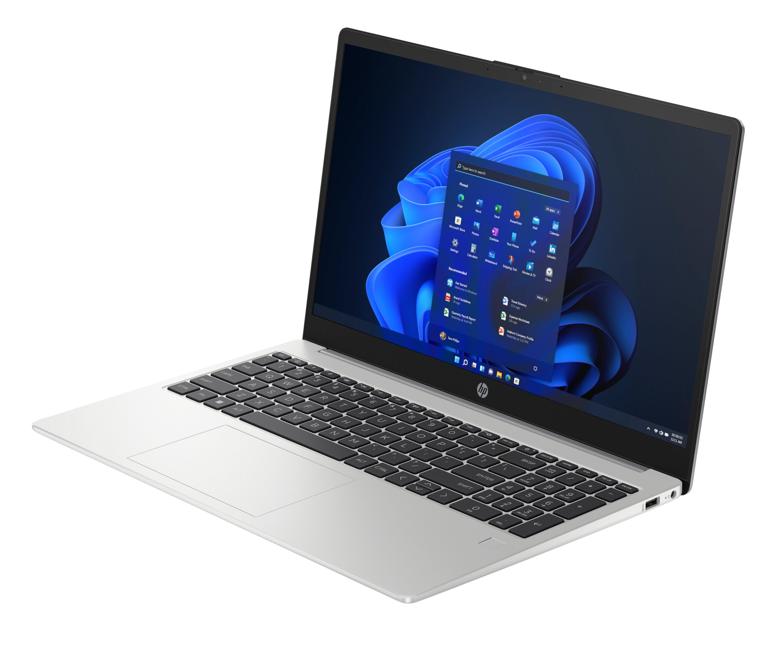 HP 250 G10 Intel® Core™ i5 i5-1334U Laptop 39,6 cm (15.6") Full HD 16 GB DDR4-SDRAM 512 GB SSD Wi-Fi 6 (802.11ax) Free DOS Srebrny - obrazek 4