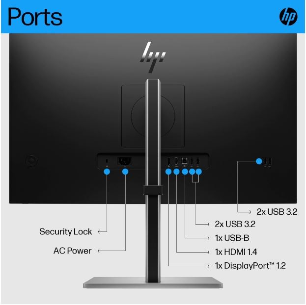 HP E27 G5 68,6 cm (27") 1920 x 1080 px Full HD monitor LED Czarny - obrazek 2