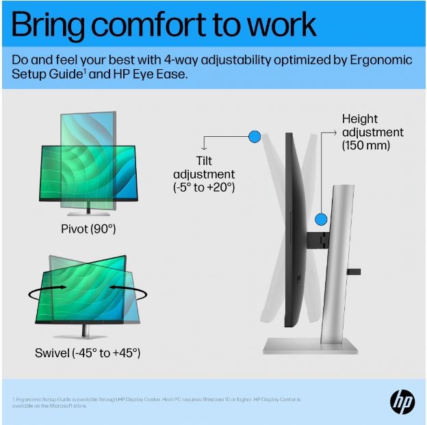 HP E27 G5 68,6 cm (27") 1920 x 1080 px Full HD monitor LED Czarny - obrazek 4