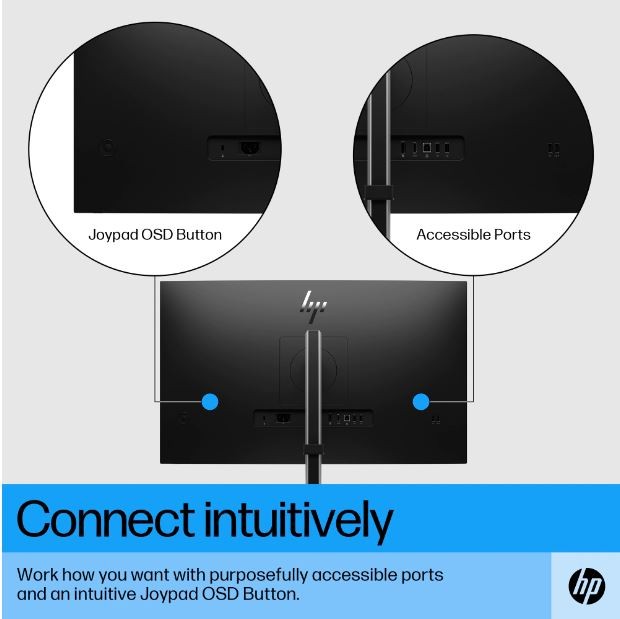 HP E27 G5 68,6 cm (27") 1920 x 1080 px Full HD monitor LED Czarny - obrazek 5