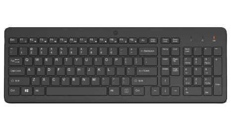HP 225 Wireless Keyboard - Odbiornik USB, Czarna QWERTY