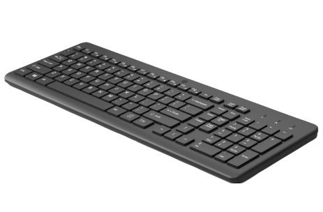 HP 225 Wireless Keyboard - Odbiornik USB, Czarna QWERTY - obrazek 2