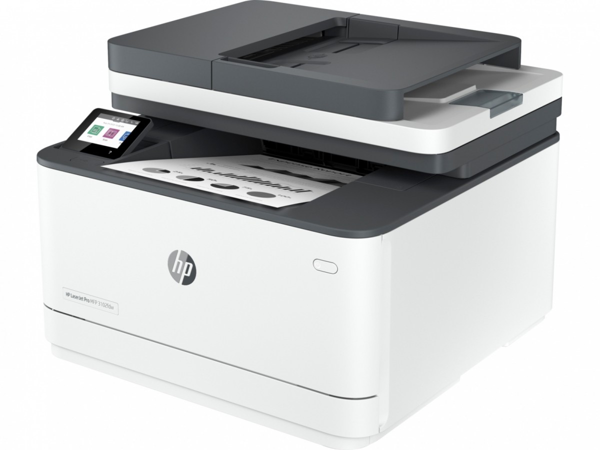 HP Laserjet Pro Mfp 3102Fdw Printer, Black And White, Printer For Small Medium Business, Print, Copy, Scan, Fax, Wireless Print From - obrazek 2