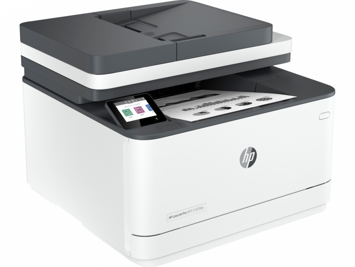 HP Laserjet Pro Mfp 3102Fdw Printer, Black And White, Printer For Small Medium Business, Print, Copy, Scan, Fax, Wireless Print From - obrazek 3