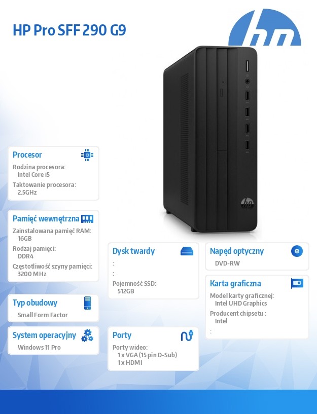 HP Pro 290 G9 SFF i5-14400 16GB 512GB W11P - Kompaktowy desktop - obrazek 3