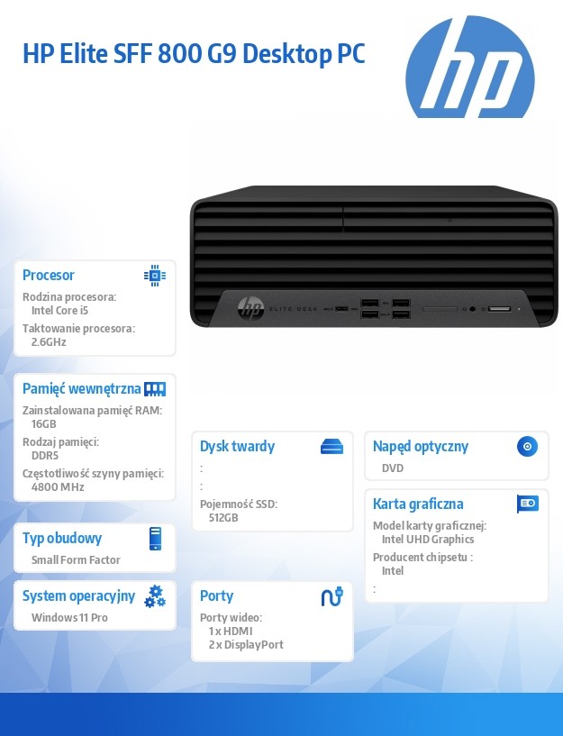 HP Elite SFF 800 G9 i5-14500 16GB 512GB W11P - obrazek 4