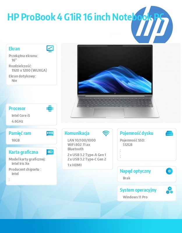HP ProBook 4 G1i Intel Core i5-1334U - Mobilność i zabezpieczenia - obrazek 3