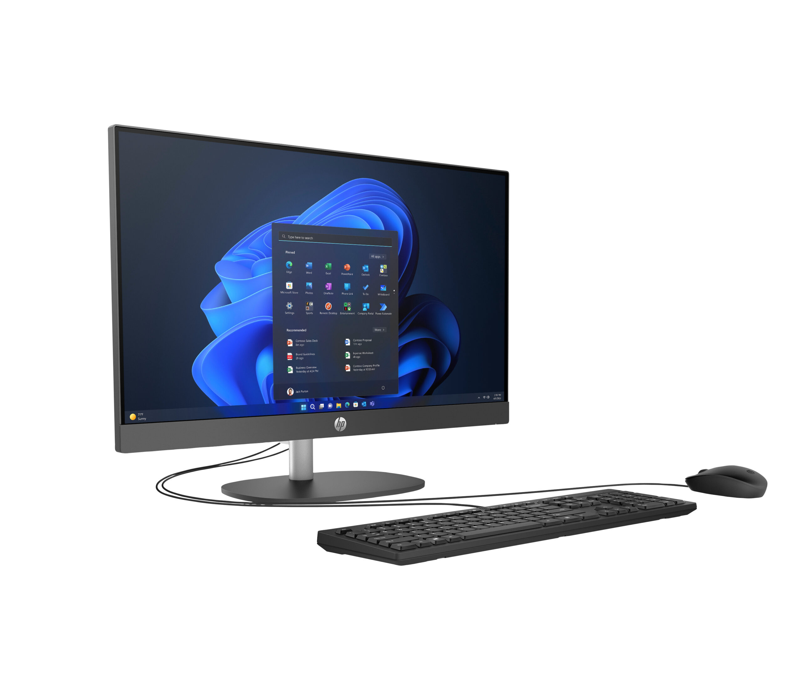 HP ProOne 245 G10 AIO 23.8" FHD IPS R5 7520U 16GB 512GB Win11P - obrazek 2
