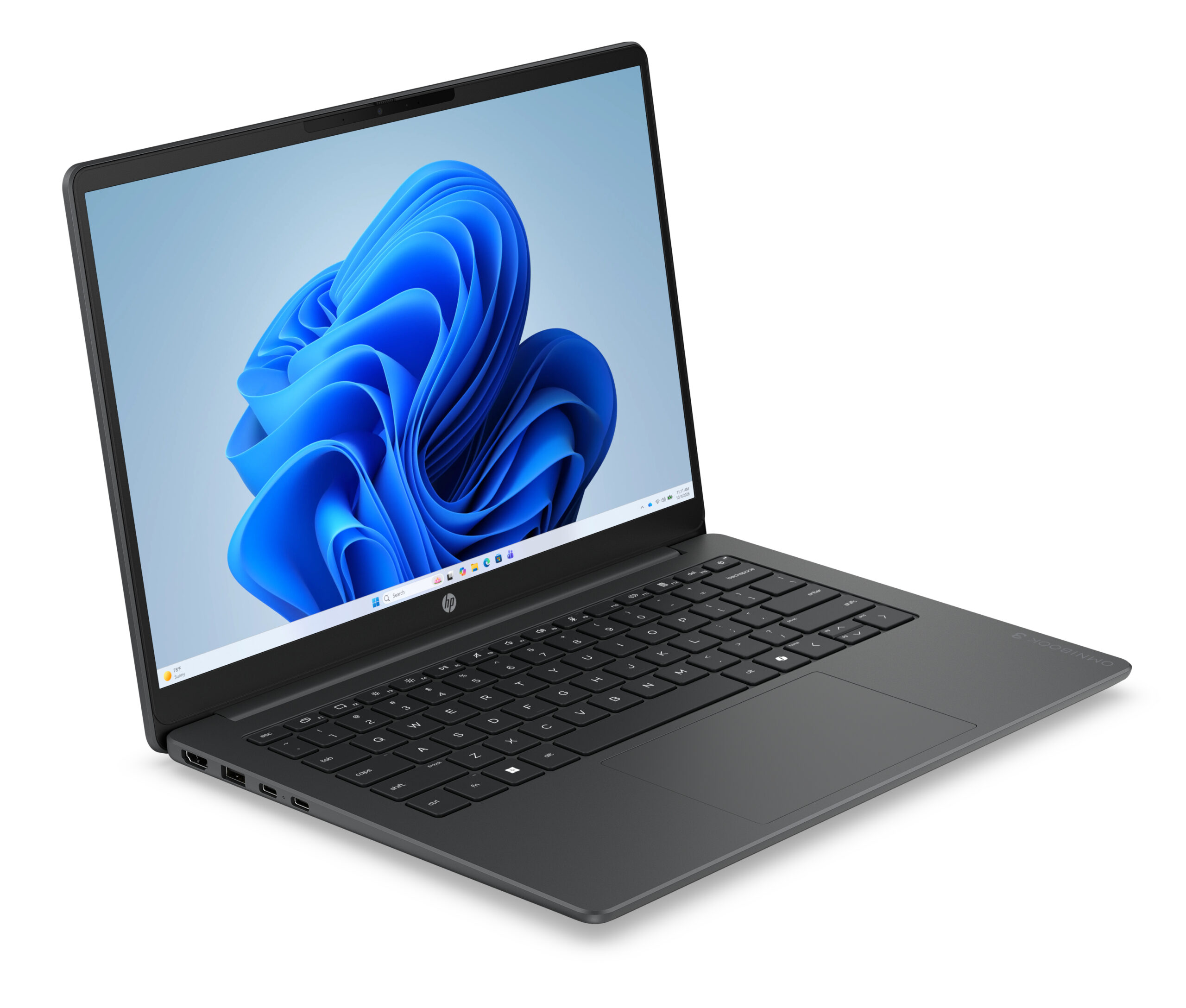 HP OmniBook 3 Laptop AI 14-ht0010nwx Intel Core Ultra 7 255U 35,6 cm (14") 2K 16 GB DDR5-SDRAM 512 GB SSD Wi-Fi 6 (802.11ax) Windows 11 Home AI PC Czarny, Szary - obrazek 2