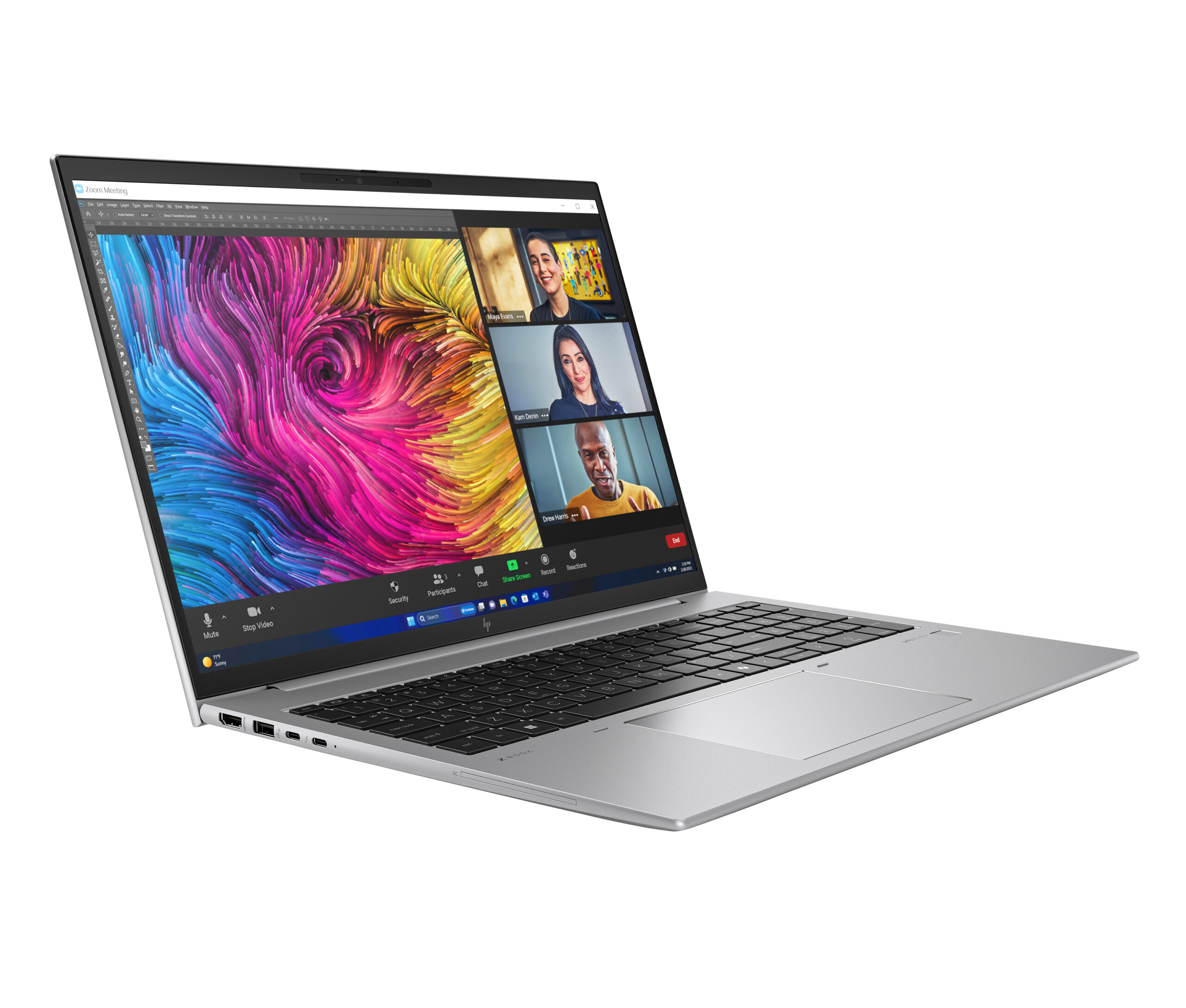 HP ZBook Firefly G11 Intel Core Ultra 7 155H Mobilna stacja robocza 40,6 cm (16") WUXGA 32 GB DDR5-SDRAM 1 TB SSD NVIDIA RTX A500 Wi-Fi 6E (802.11ax) Windows 11 Pro AI Workstation, AI PC Srebrny - obrazek 2