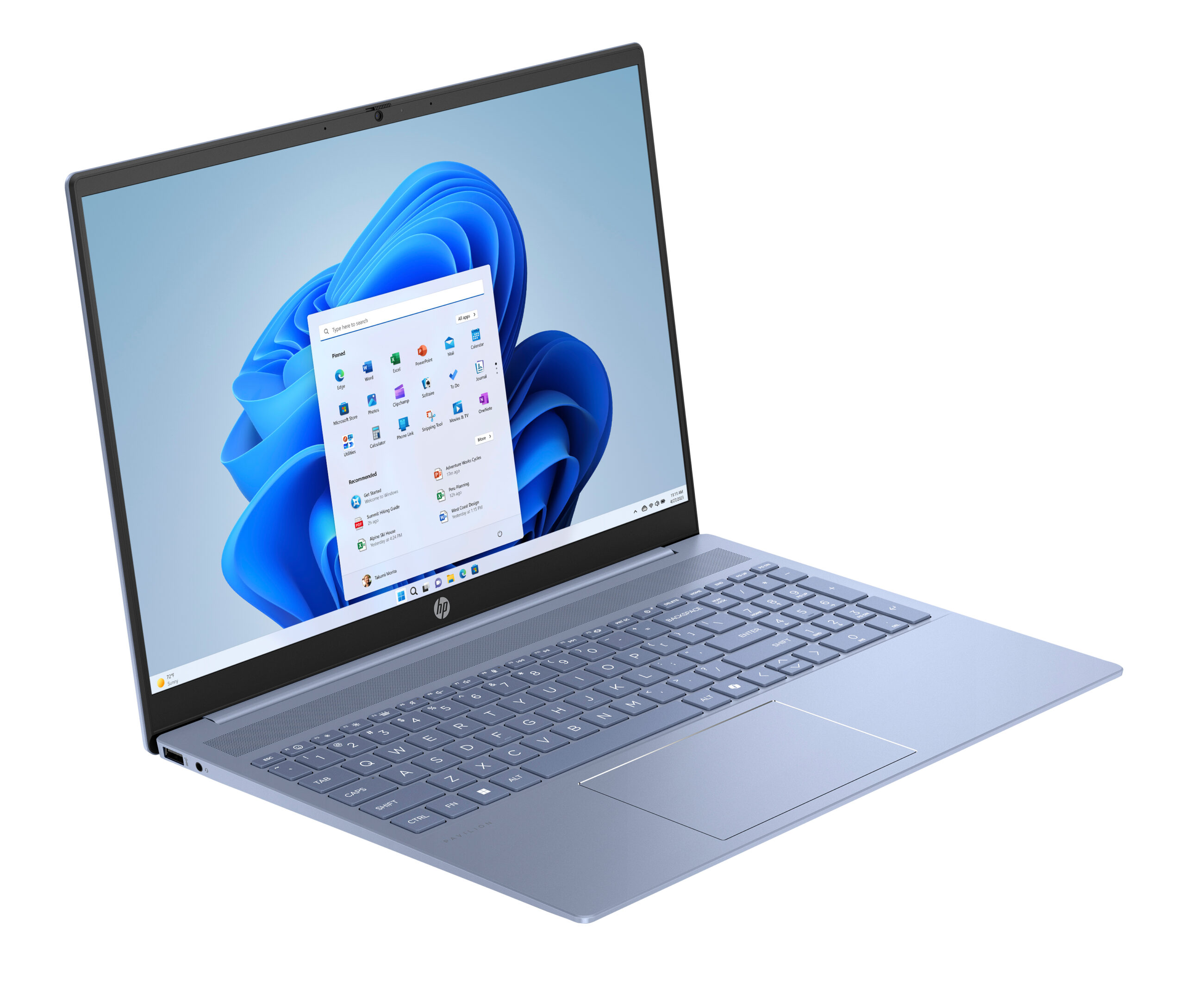 HP Pavilion 16-af0006nw Intel Core Ultra 5 125U Laptop 40,6 cm (16") 2K 16 GB LPDDR5-SDRAM 512 GB SSD Wi-Fi 6E (802.11ax) Windows 11 Home AI PC Srebrny - obrazek 2