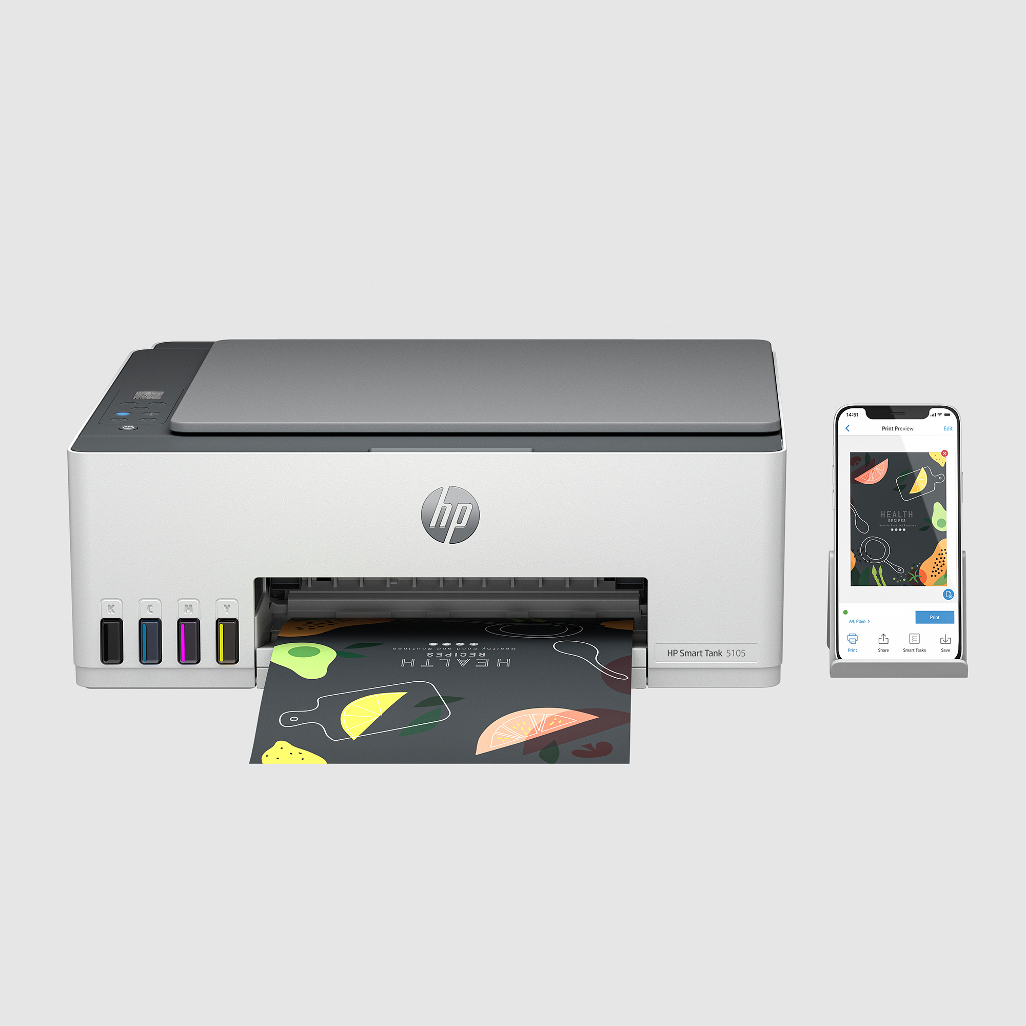 HP Smart Tank 5105 All-in-One Printer, Color - obrazek 5