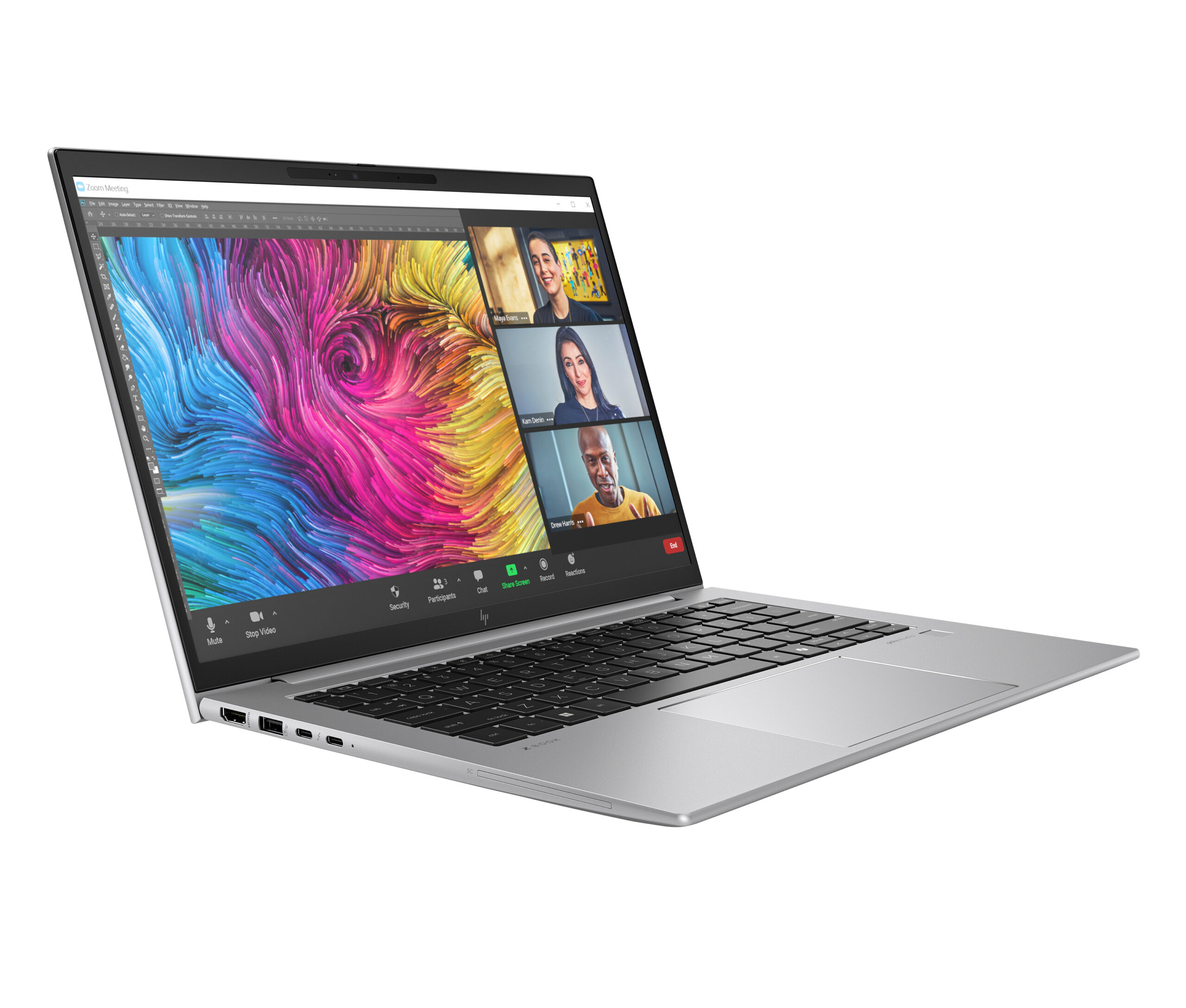 HP ZBook Firefly G11 A AMD Ryzen™ 7 8840HS Mobilna stacja robocza 35,6 cm (14") WQXGA 32 GB DDR5-SDRAM 1 TB SSD Wi-Fi 6E (802.11ax) Windows 11 Pro AI PC Szary - obrazek 2