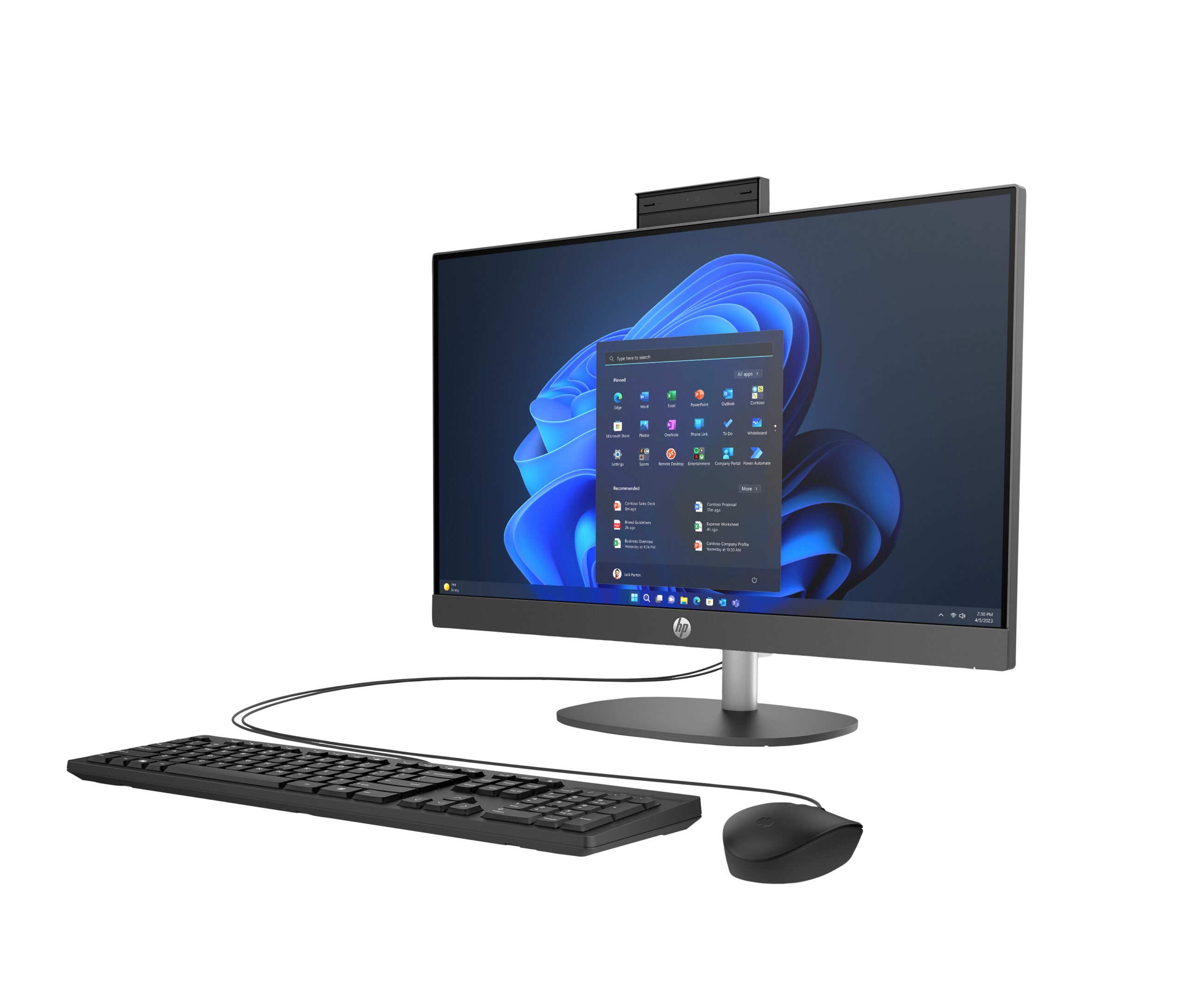 HP ProOne 245 G10 AMD Ryzen™ 7 7730U 60,5 cm (23.8") 1920 x 1080 px All-in-One PC 16 GB DDR4-SDRAM 512 GB SSD Windows 11 Pro Wi-Fi 6 (802.11ax) Biały - obrazek 5