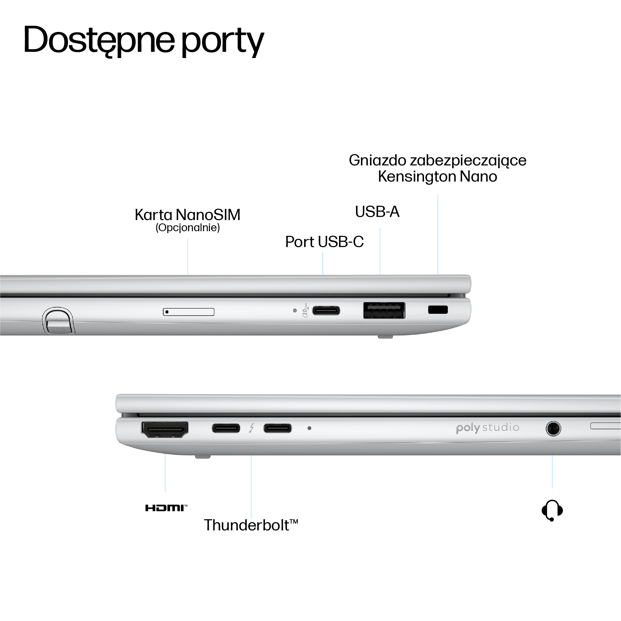 HP EliteBook 8 Flip G1i AI PC Intel Core Ultra 5 225U Hybryda (2w1) 33,8 cm (13.3") Ekran dotykowy WUXGA 32 GB LPDDR5x-SDRAM 1 TB SSD Wi-Fi 6E (802.11ax) Windows 11 Pro Srebrny - obrazek 4