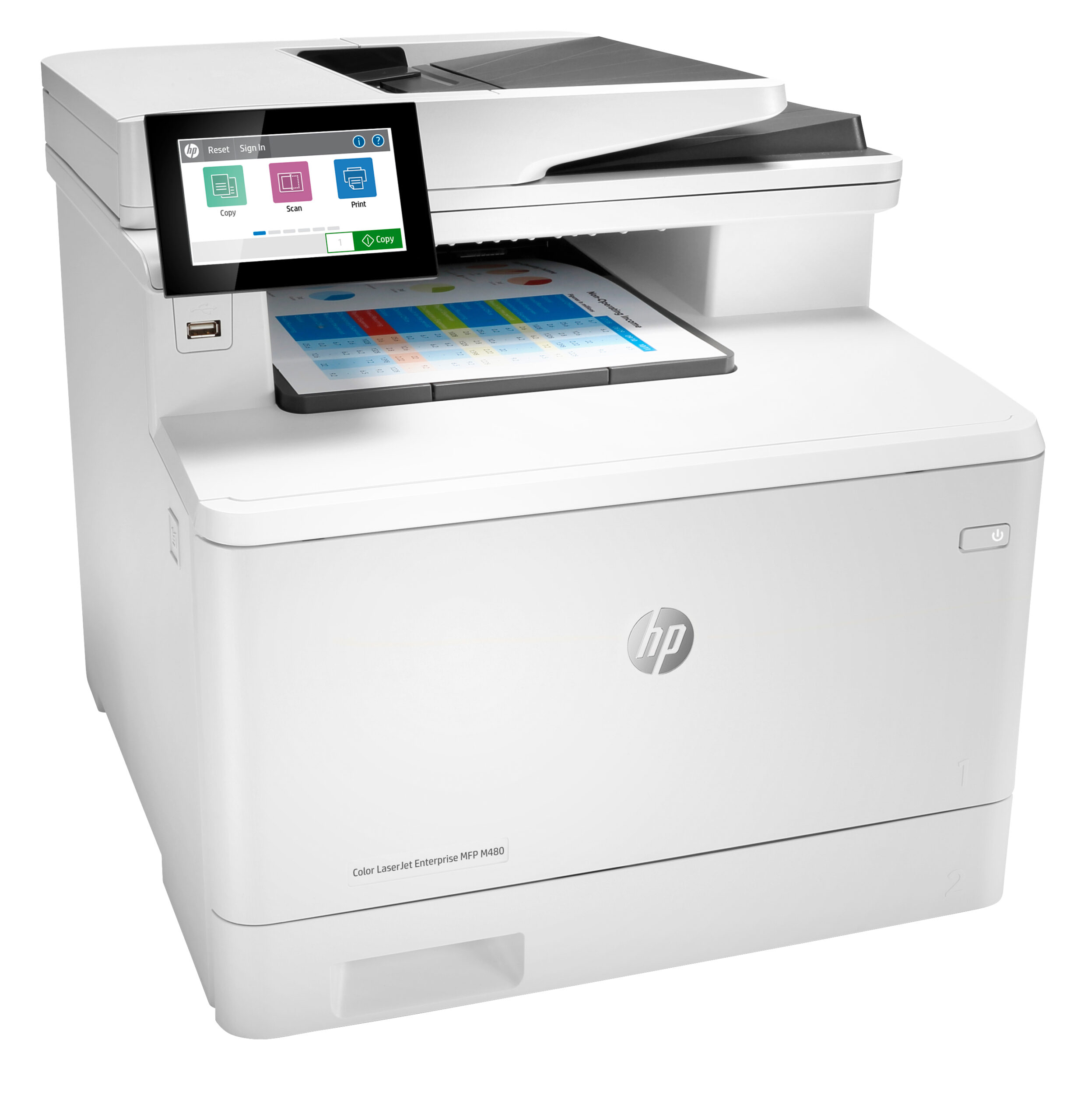 HP Color LaserJet Enterprise MFP M480f - Kolorowe Urządzenie Wielofunkcyjne - obrazek 3