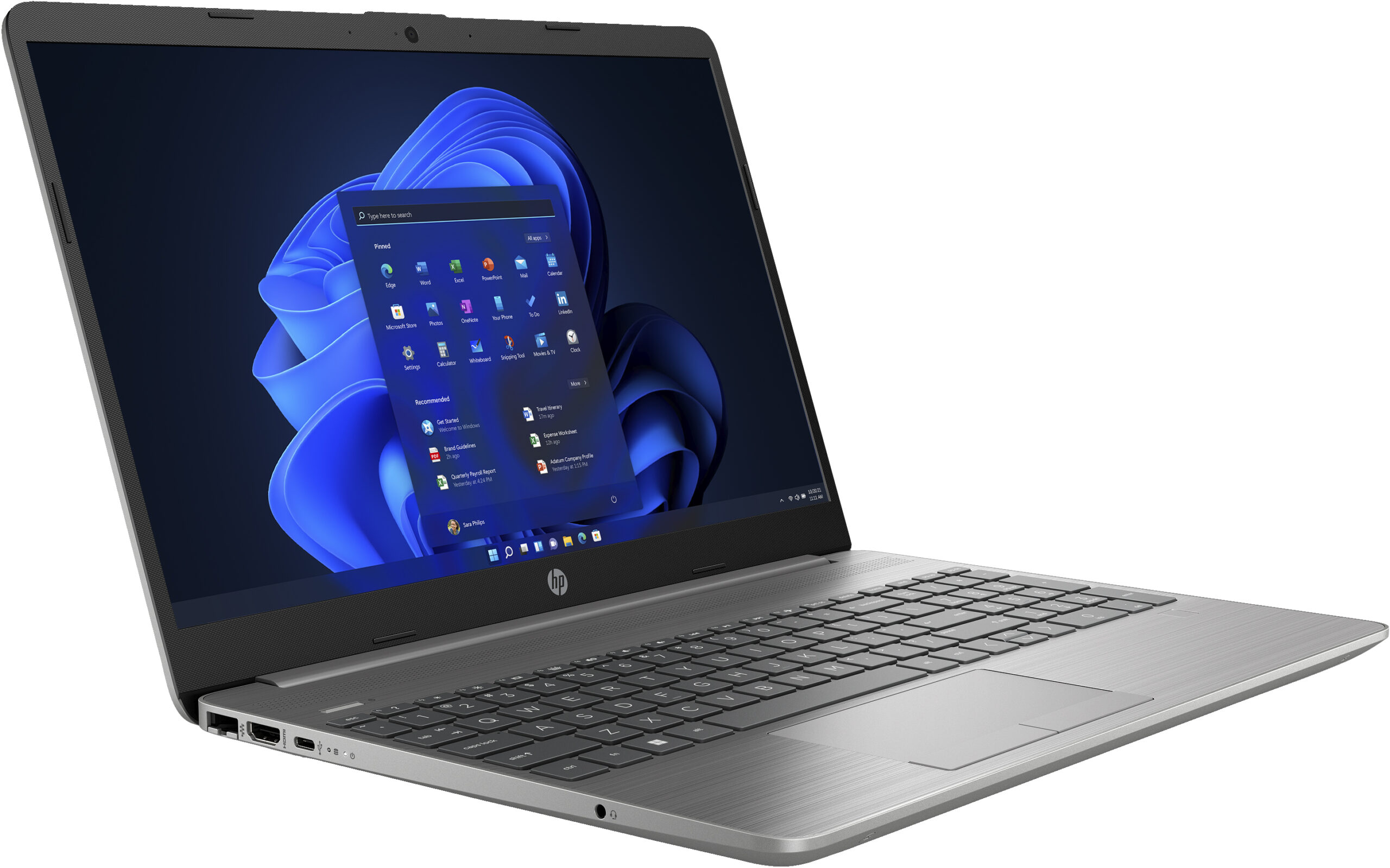 HP 255 G9 AMD Ryzen™ 5 5625U Laptop 39,6 cm (15.6") Full HD 8 GB DDR4-SDRAM 512 GB SSD Wi-Fi 6 (802.11ax) Windows 11 Home Srebrny - obrazek 2