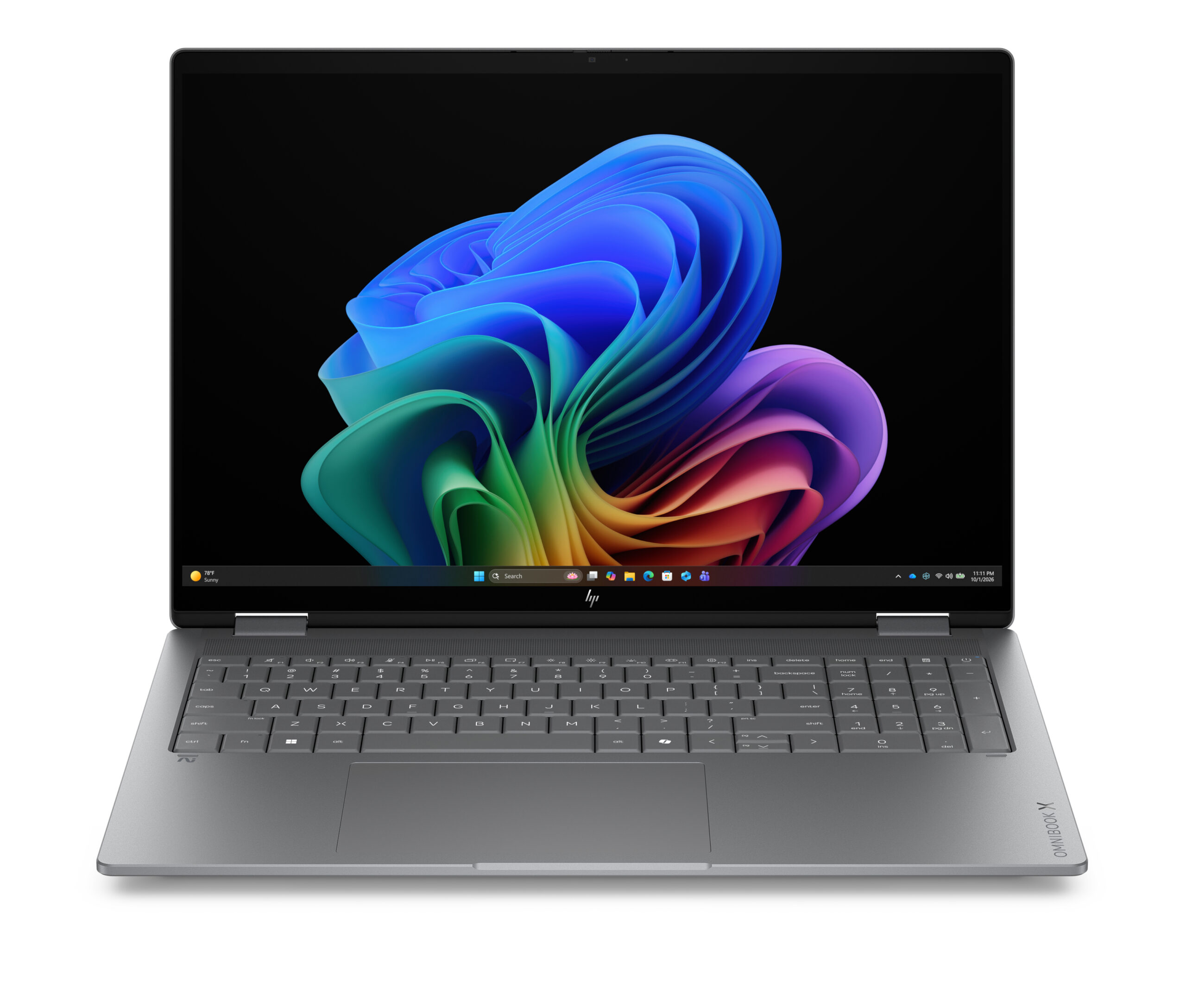 HP OmniBook X Flip 2-in-1 Laptop Next Gen AI 16-cc0004nwx Copilot+ PC AMD Ryzen AI 7 445 40,6 cm (16") Ekran dotykowy 3K 24 GB LPDDR5x-SDRAM 512 GB SSD Wi-Fi 7 (802.11be) Windows 11 Home Srebrny
