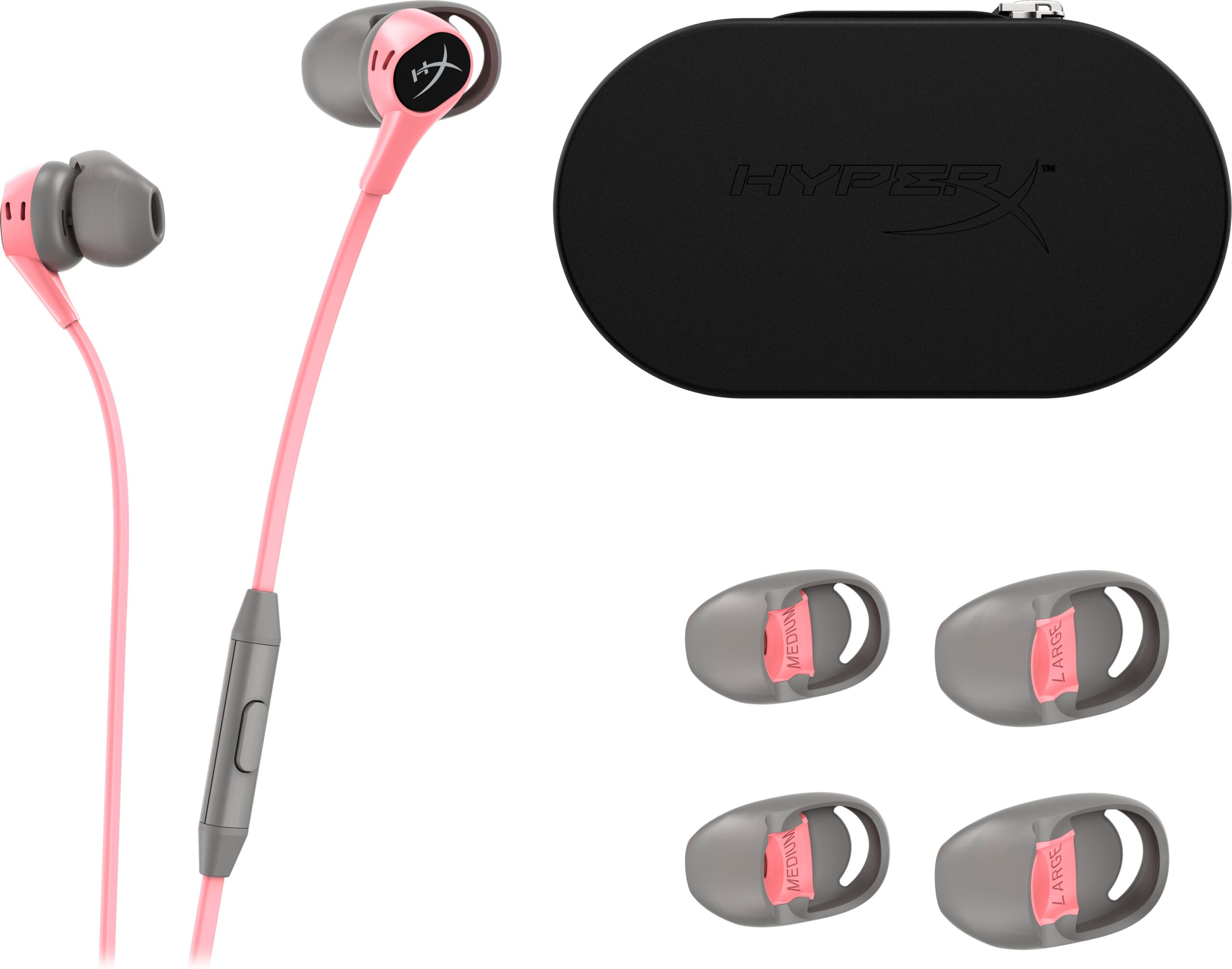 Słuchawki HyperX Cloud Earbuds (różowo-szare) - obrazek 4