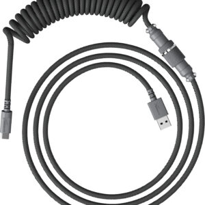 Kabel spiralny USB-C HyperX w kolorze szarym