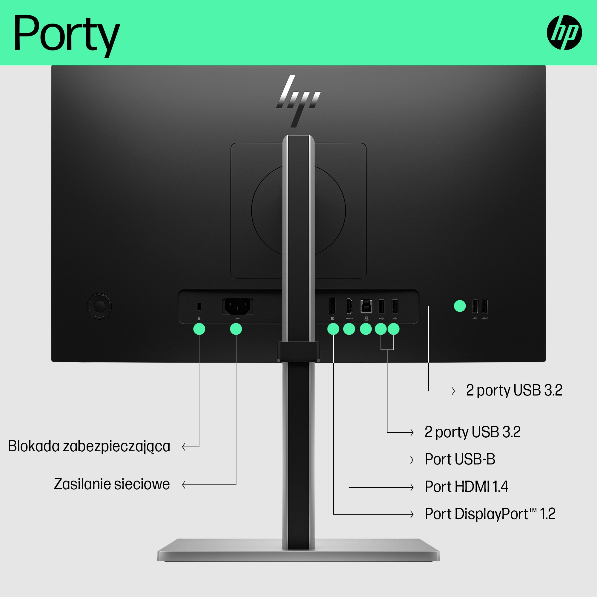 Monitor HP E-Series E22 G5 - 21.5" IPS Full HD - obrazek 4
